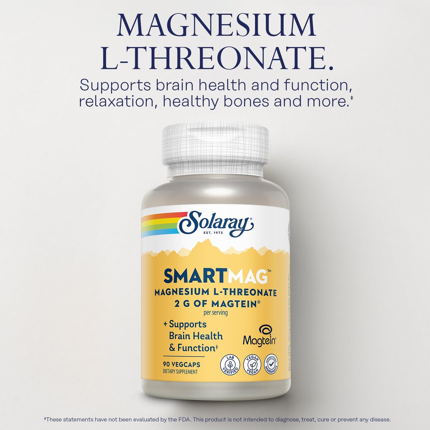 Solaray SmartMag Magtein Magnesium L-Threonate Capsule 90 Count
