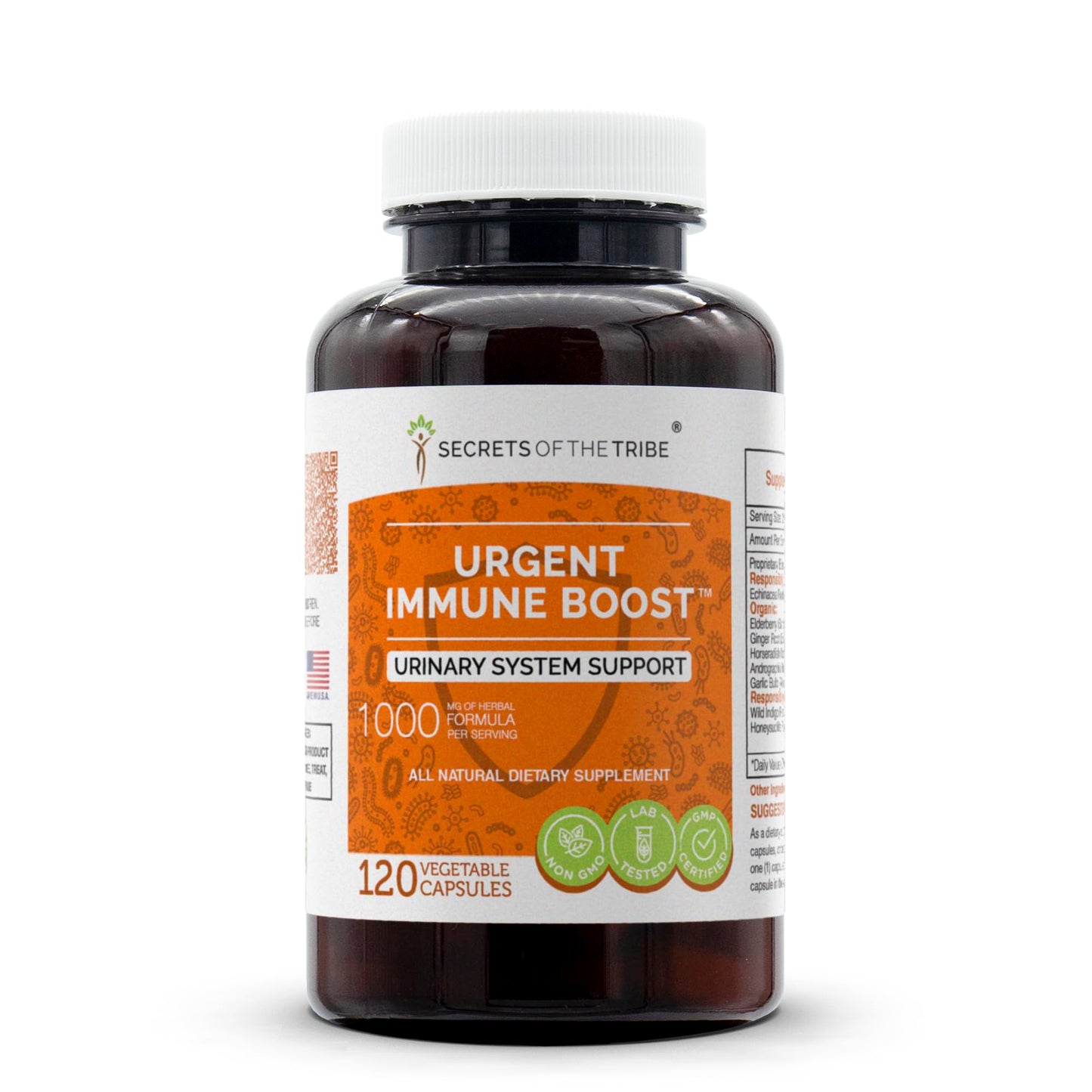 Secrets of the Tribe Urgent Immune Boost Immune Boost Formula Herbal Supplement Blend Capsules, 120