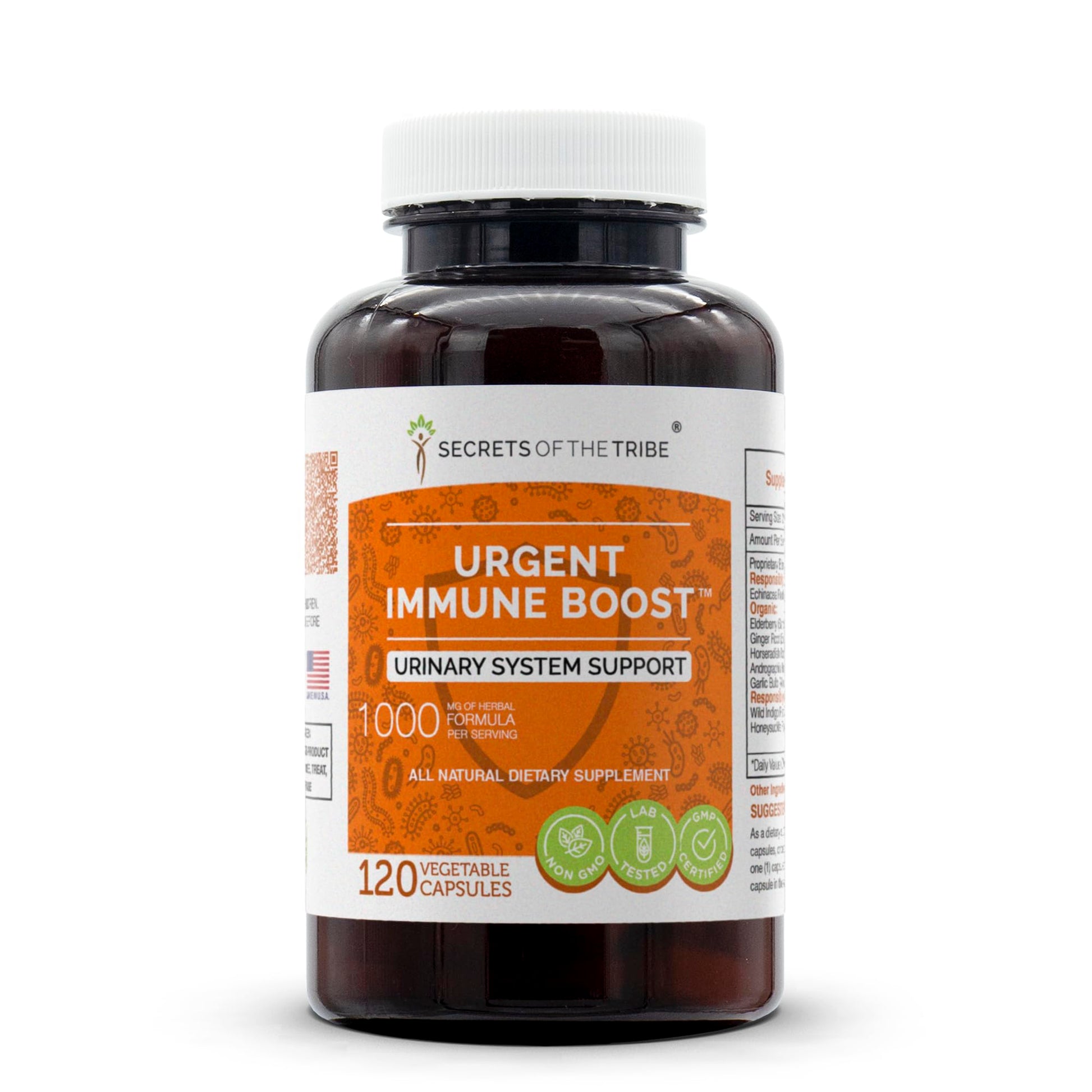 Secrets of the Tribe Urgent Immune Boost Immune Boost Formula Herbal Supplement Blend Capsules, 120