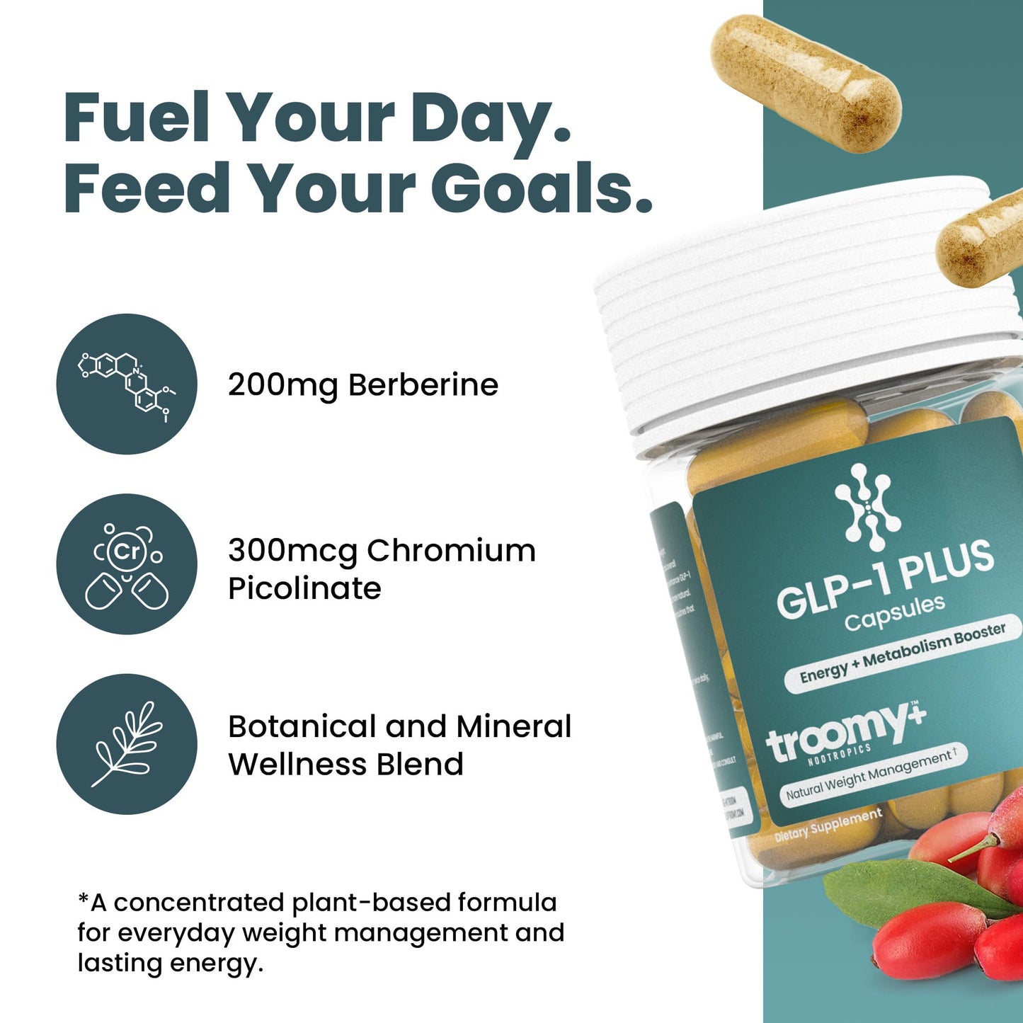 Troomy Nootropics GLP-1 Plus Supplement Capsule 60 Count