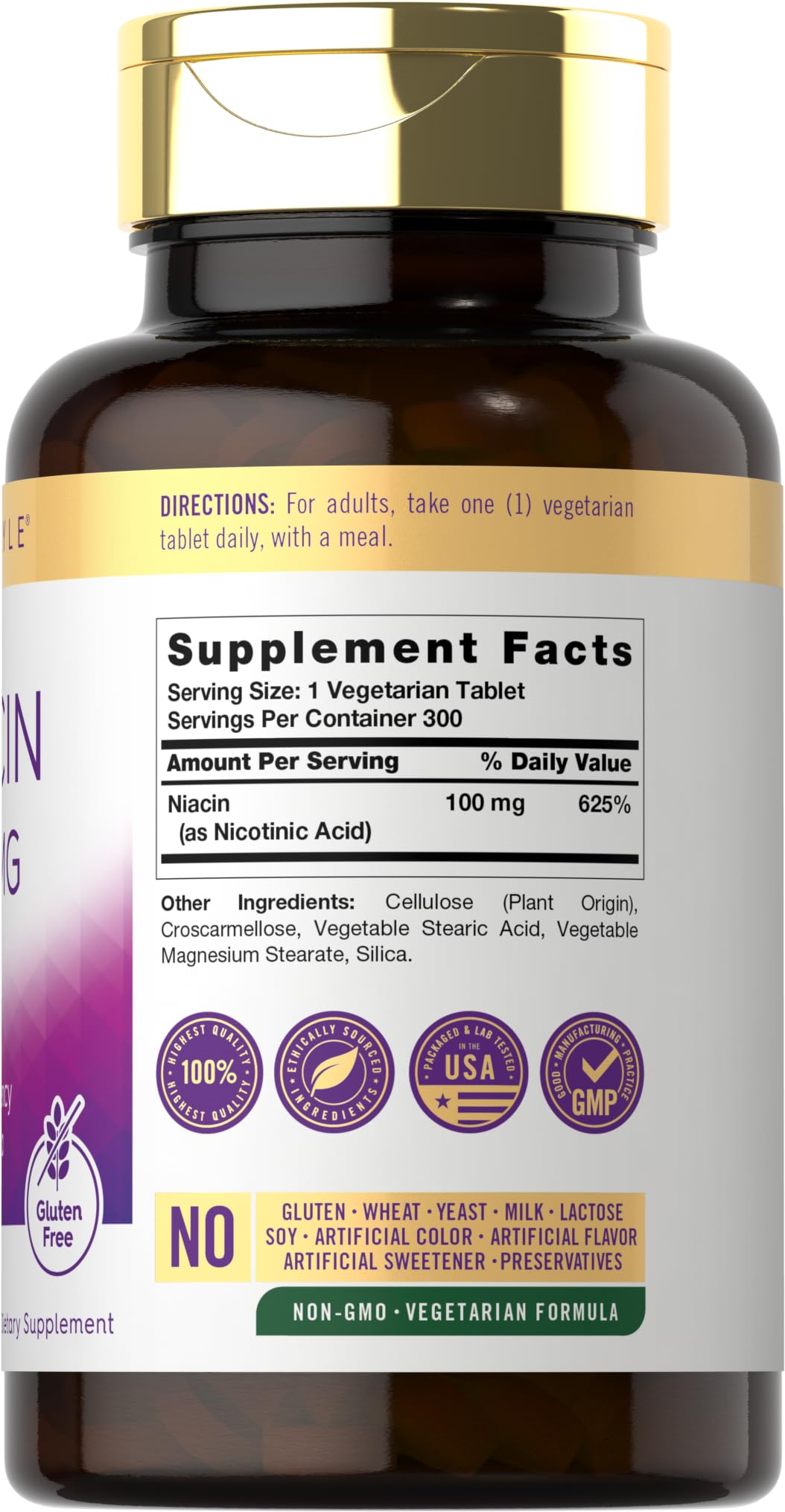 Carlyle Niacin 100mg Tablet, 300 Count
