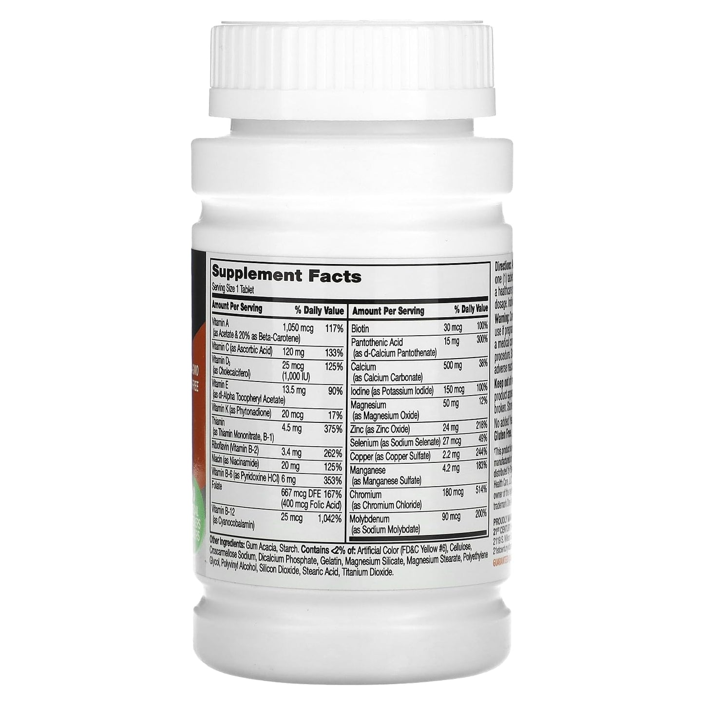 21st Century One Daily Women's 50+ Multivitamin Tablets 100 Count