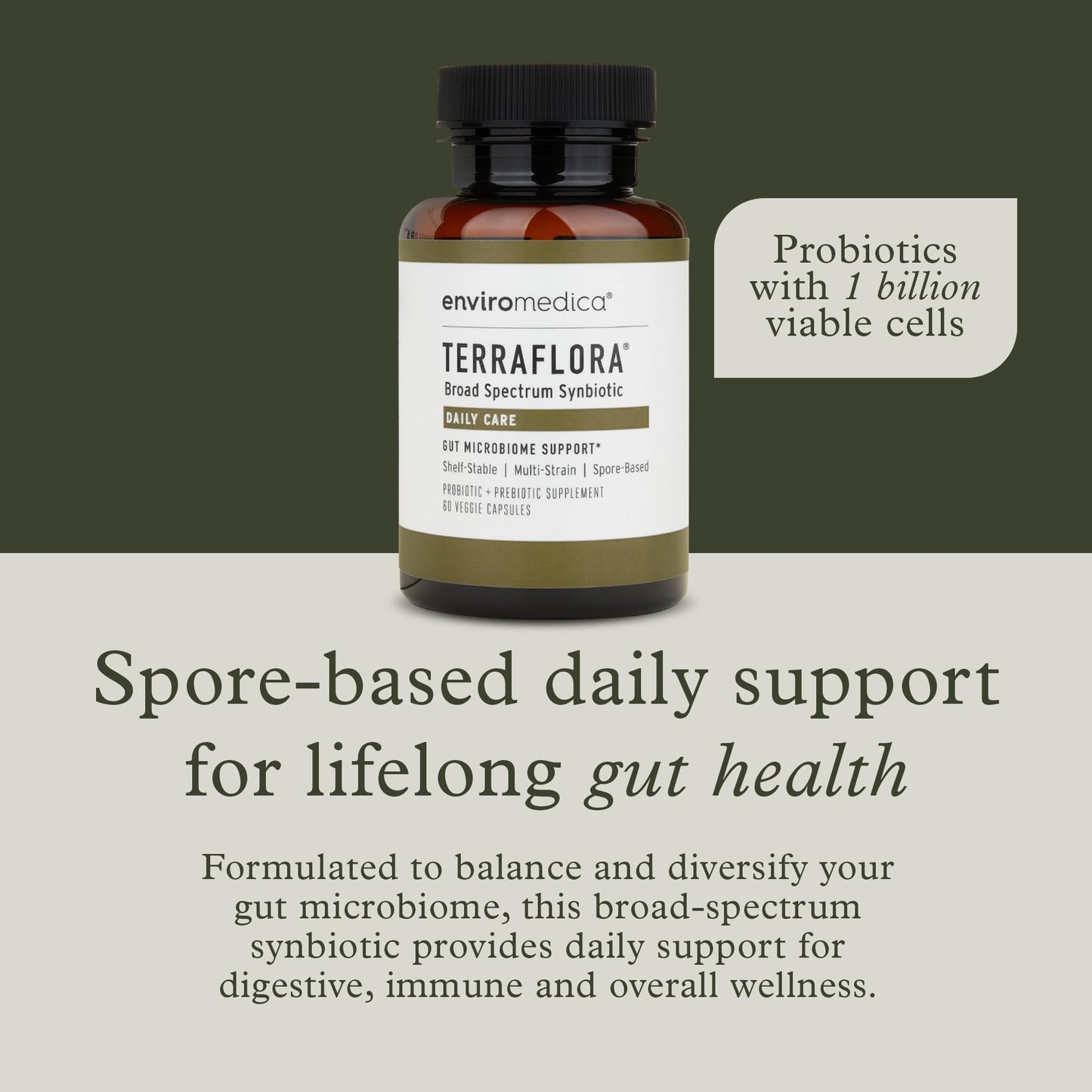 Enviromedica Terraflora Daily Care Synbiotic Capsules, 60 Count