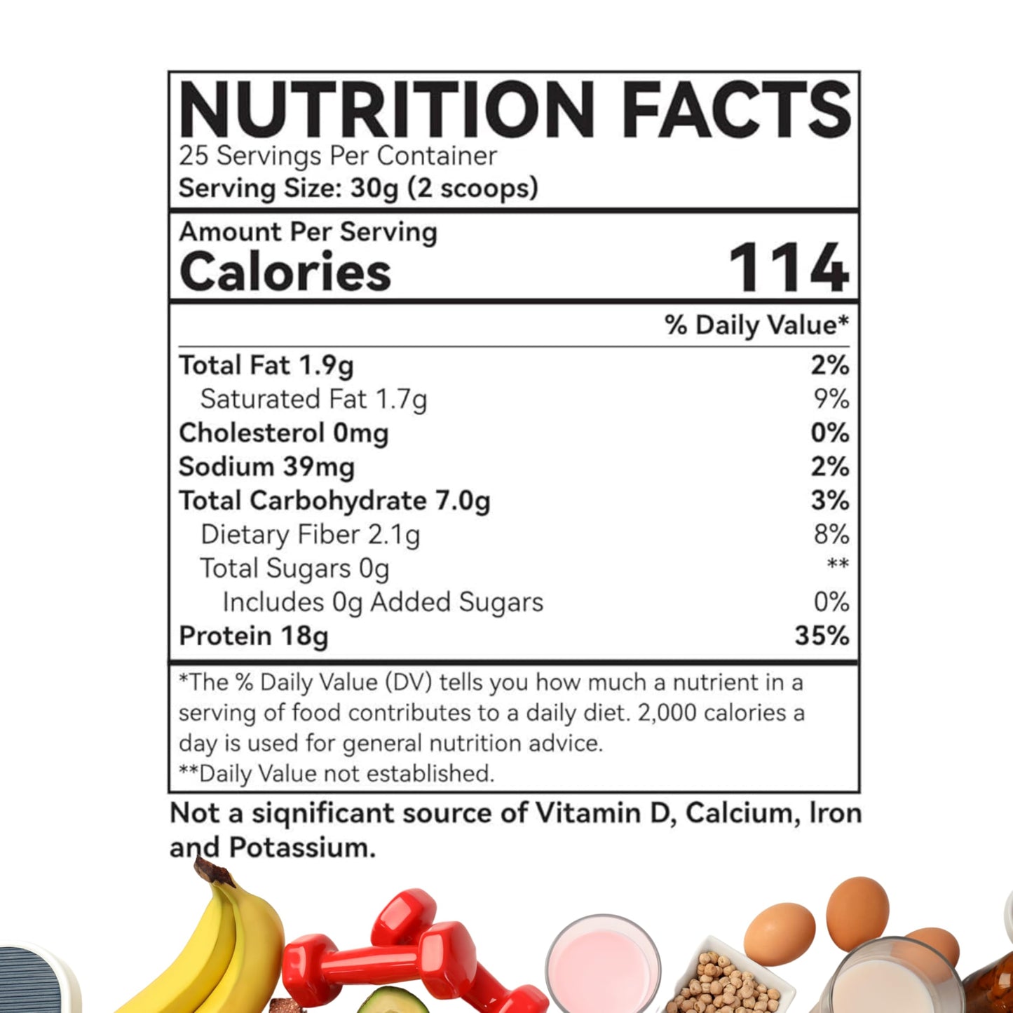 Fantastic Glem Chocolate Protein Powder, 750g, 25 Servings