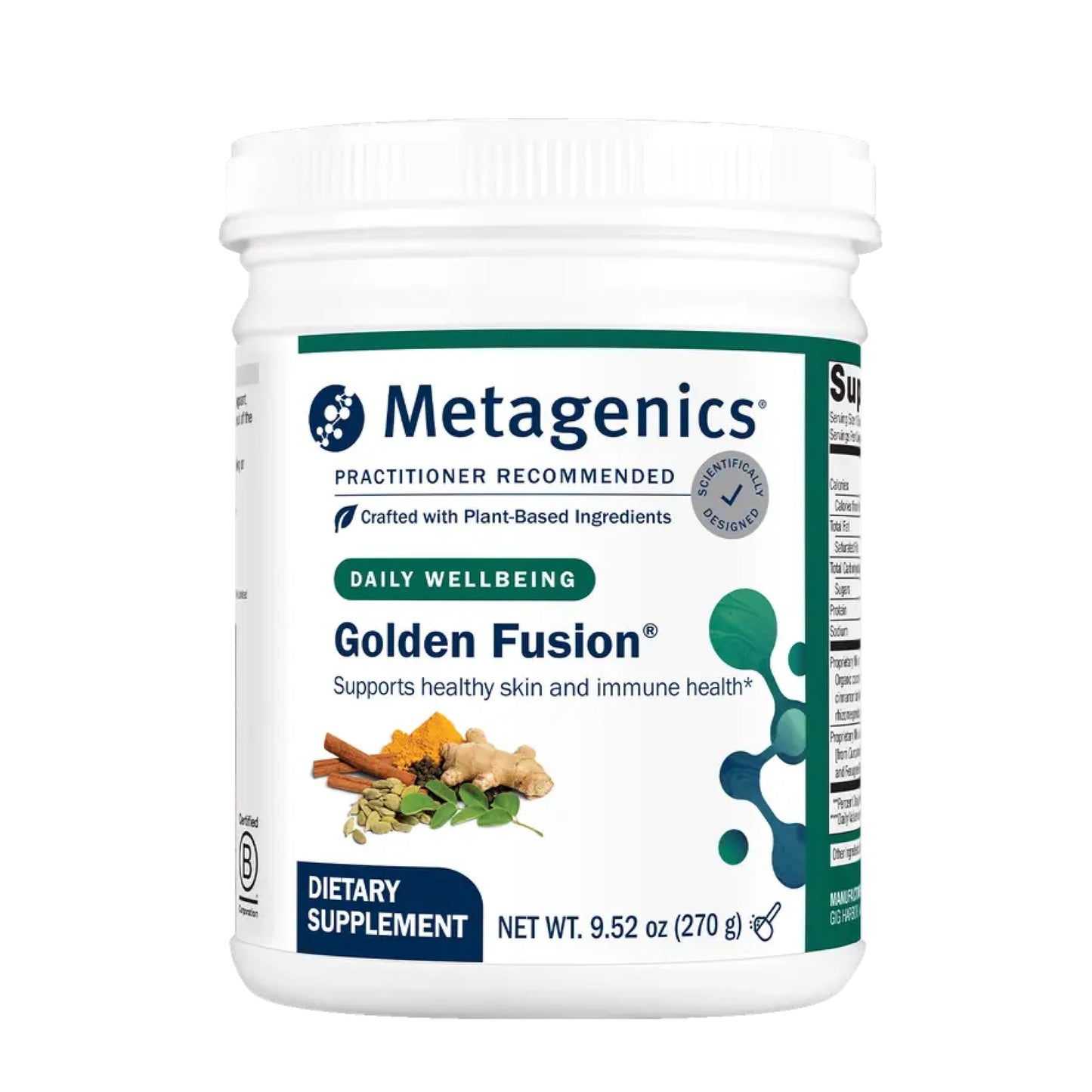 Metagenics Golden Fusion CurQfen Curcumin with Grass-Fed Collagen Peptides Powder, 9.52 oz