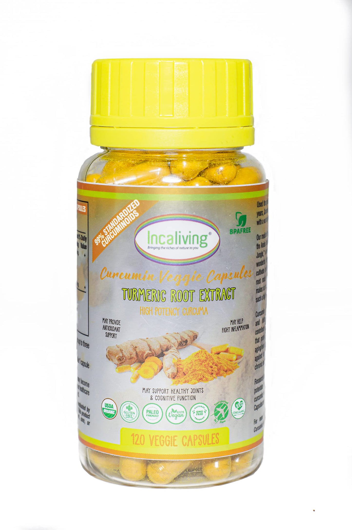 Incaliving Peruvian Curcumin Capsules, 120 Capsules