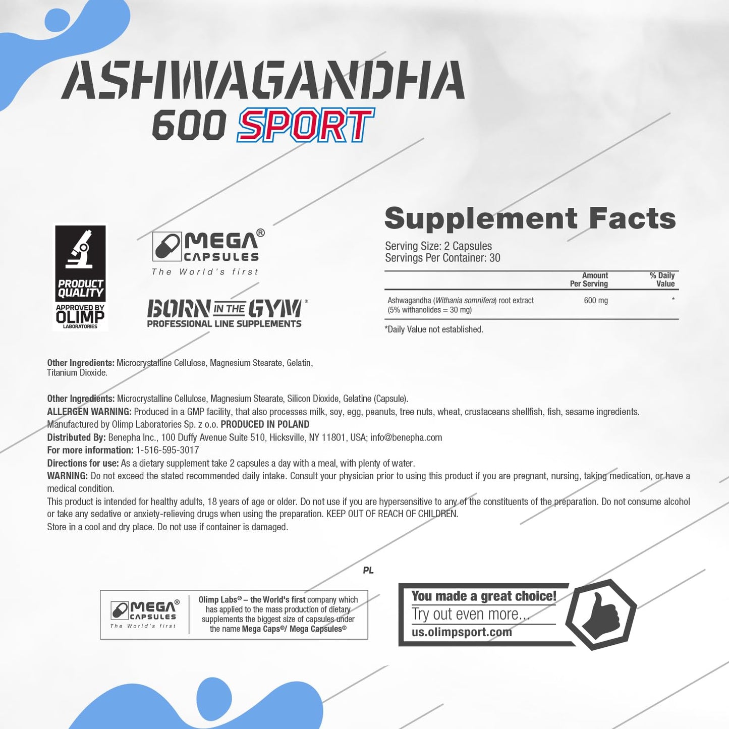 OLIMP SPORT NUTRITION Ashwagandha KSM-66 60 Capsules