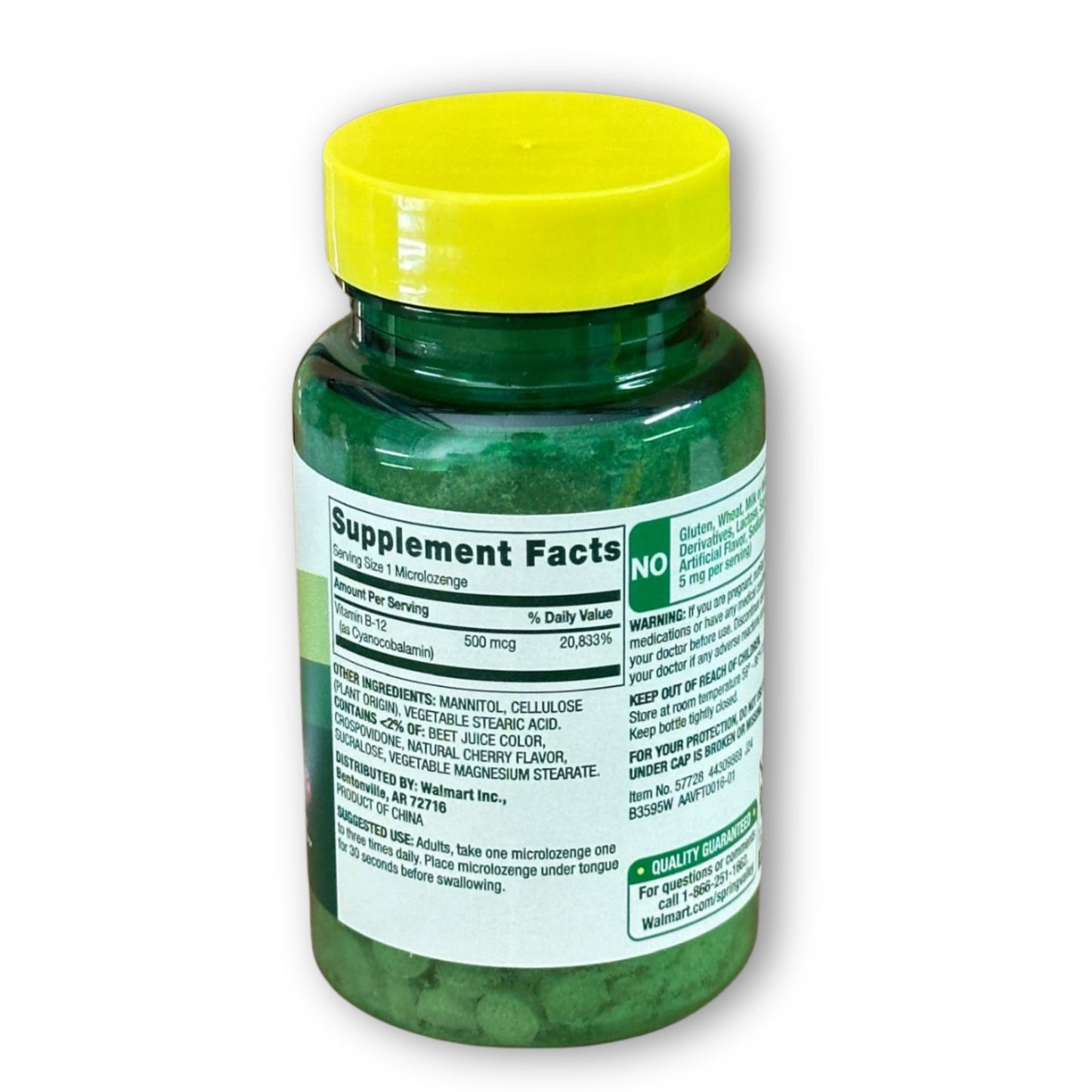 Fusion Shop Store Vitamin B12 500 mcg Sublingual Microlozenges, 200 Count