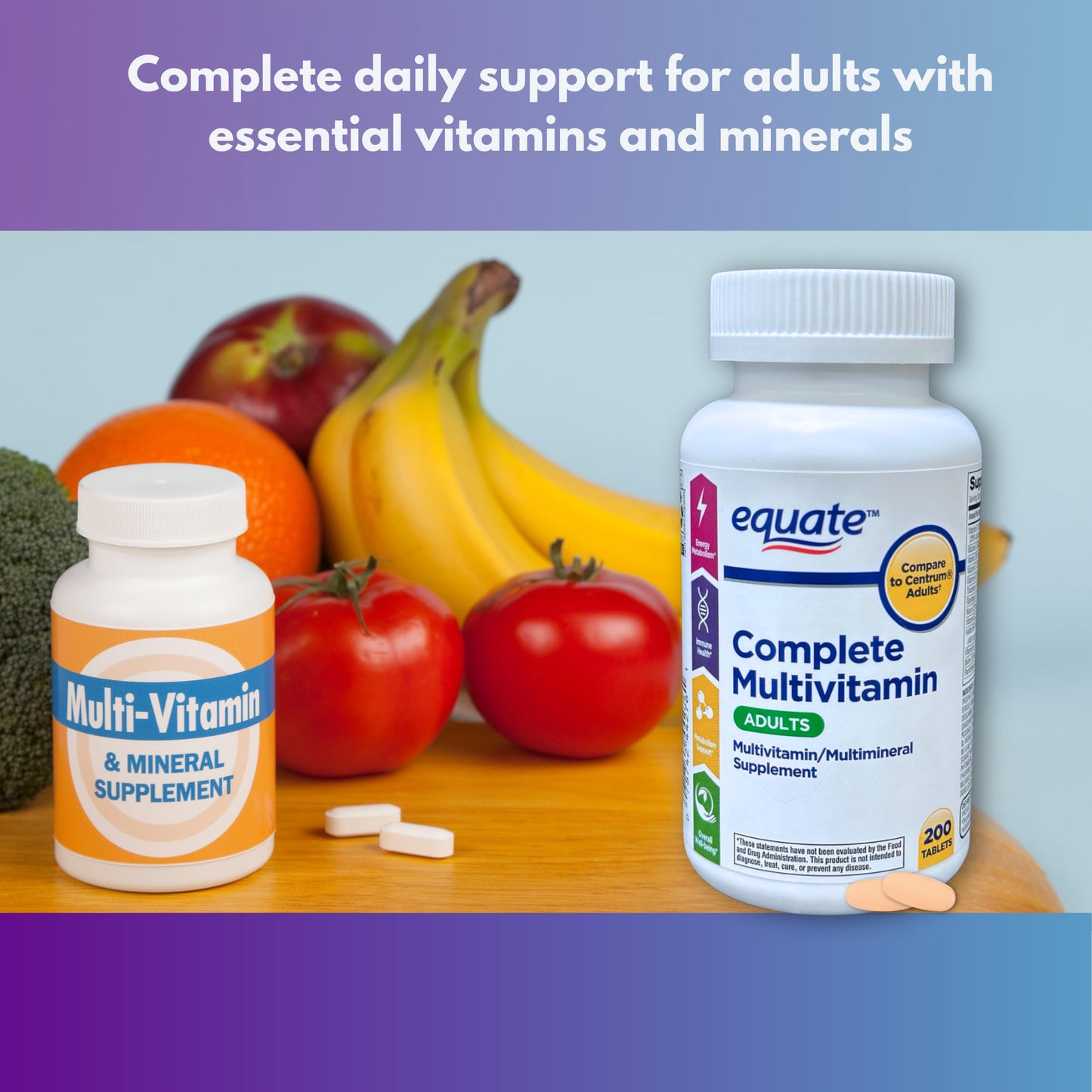 FUSION SHOP STORE Multivitamin Multimineral Supplement Tablets 200 Count