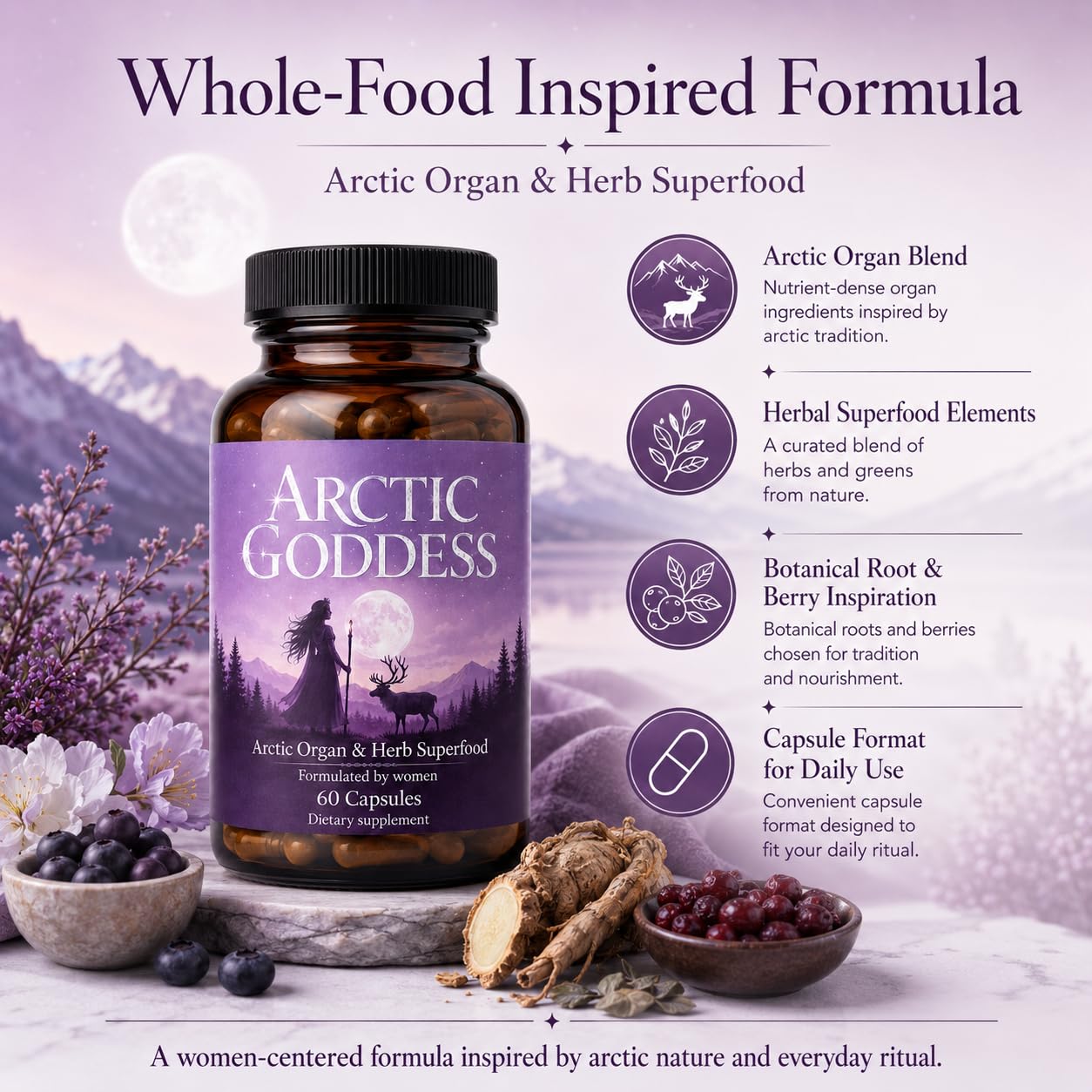 LEAN DROPS Arctic Goddess Reindeer Supplement Capsule, 2 Capsules