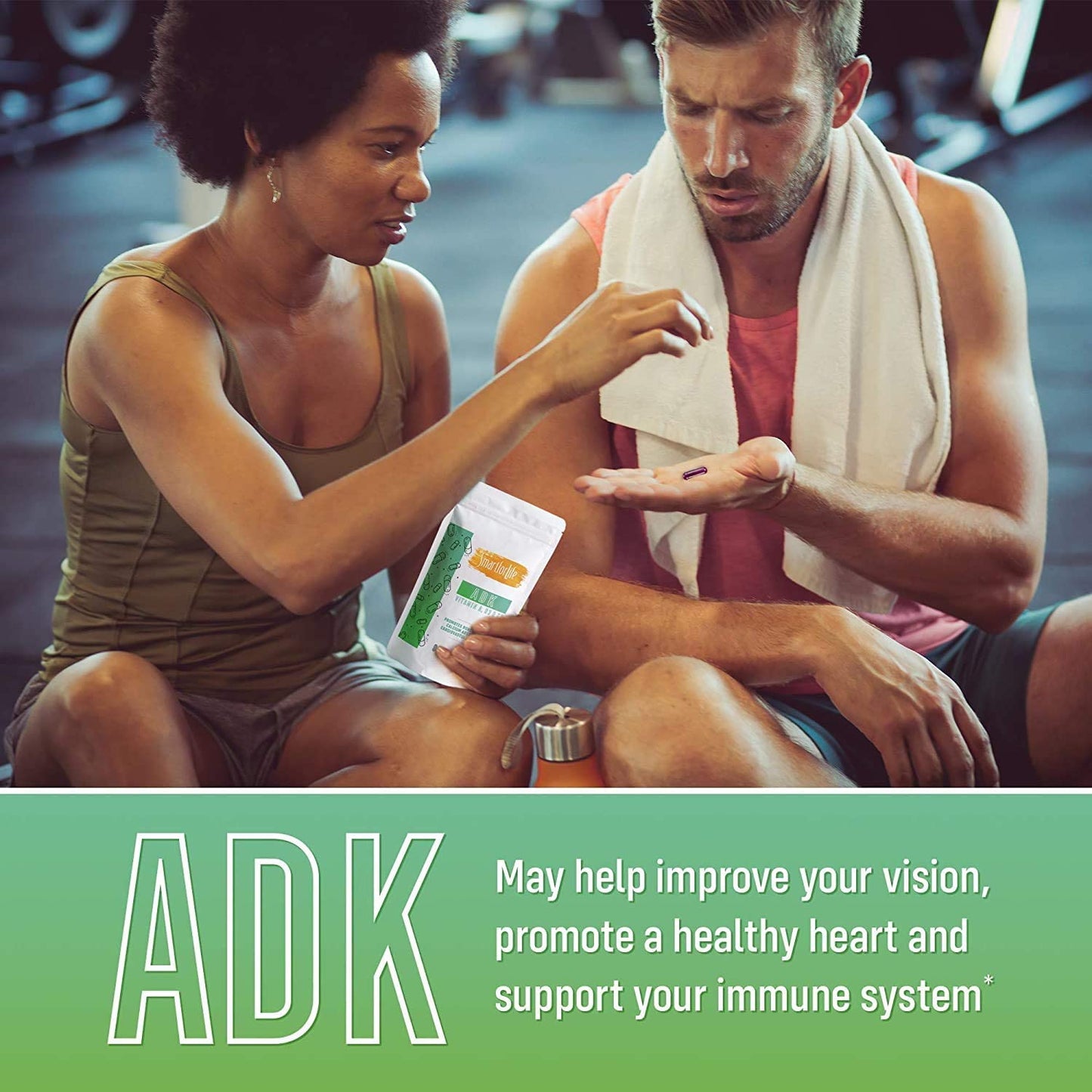 Smart for Life ADK Vitamins Vitamin D3, K2 and A Capsule, 90 Count