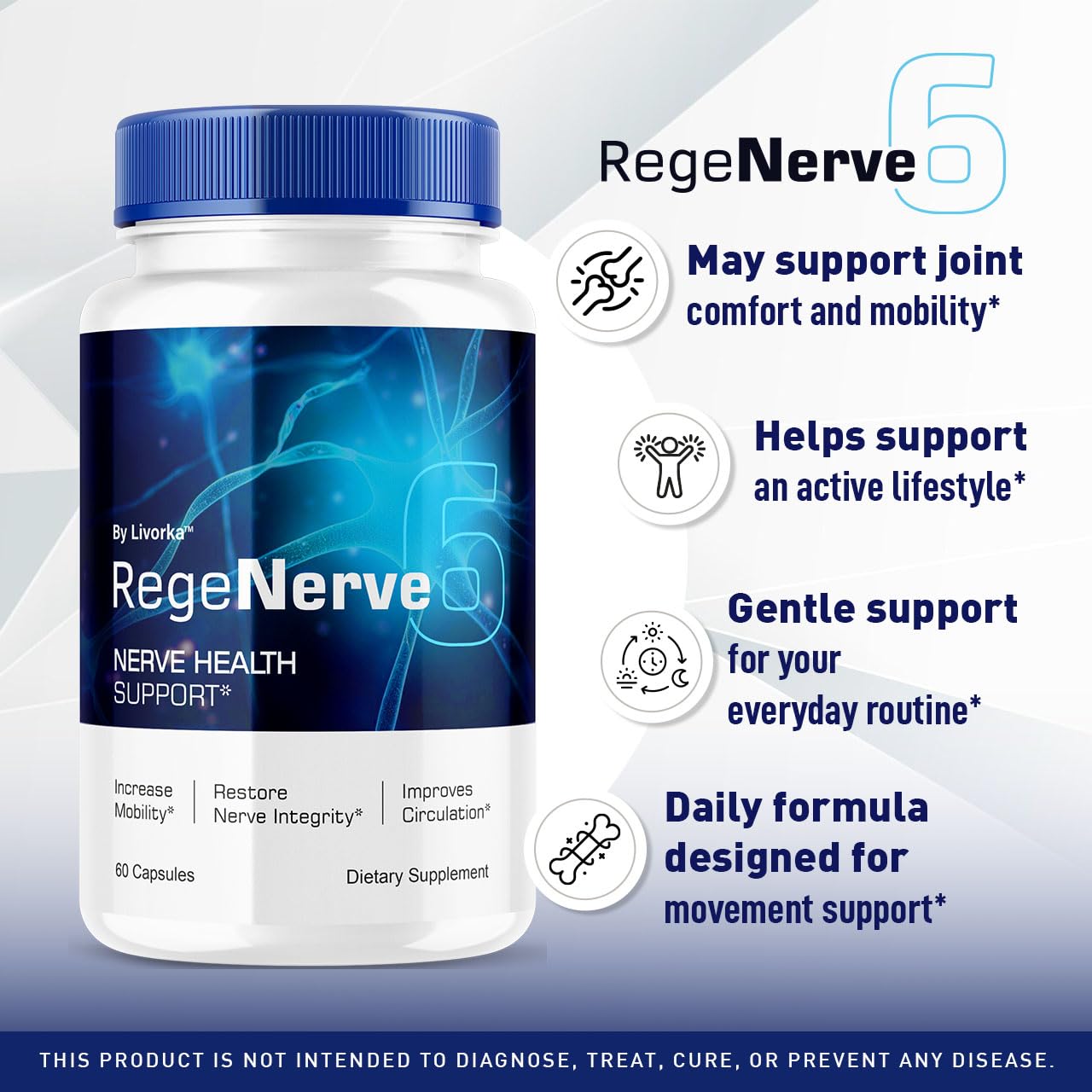LIVORKA RegeNerve 6 Capsules, 300 Capsules