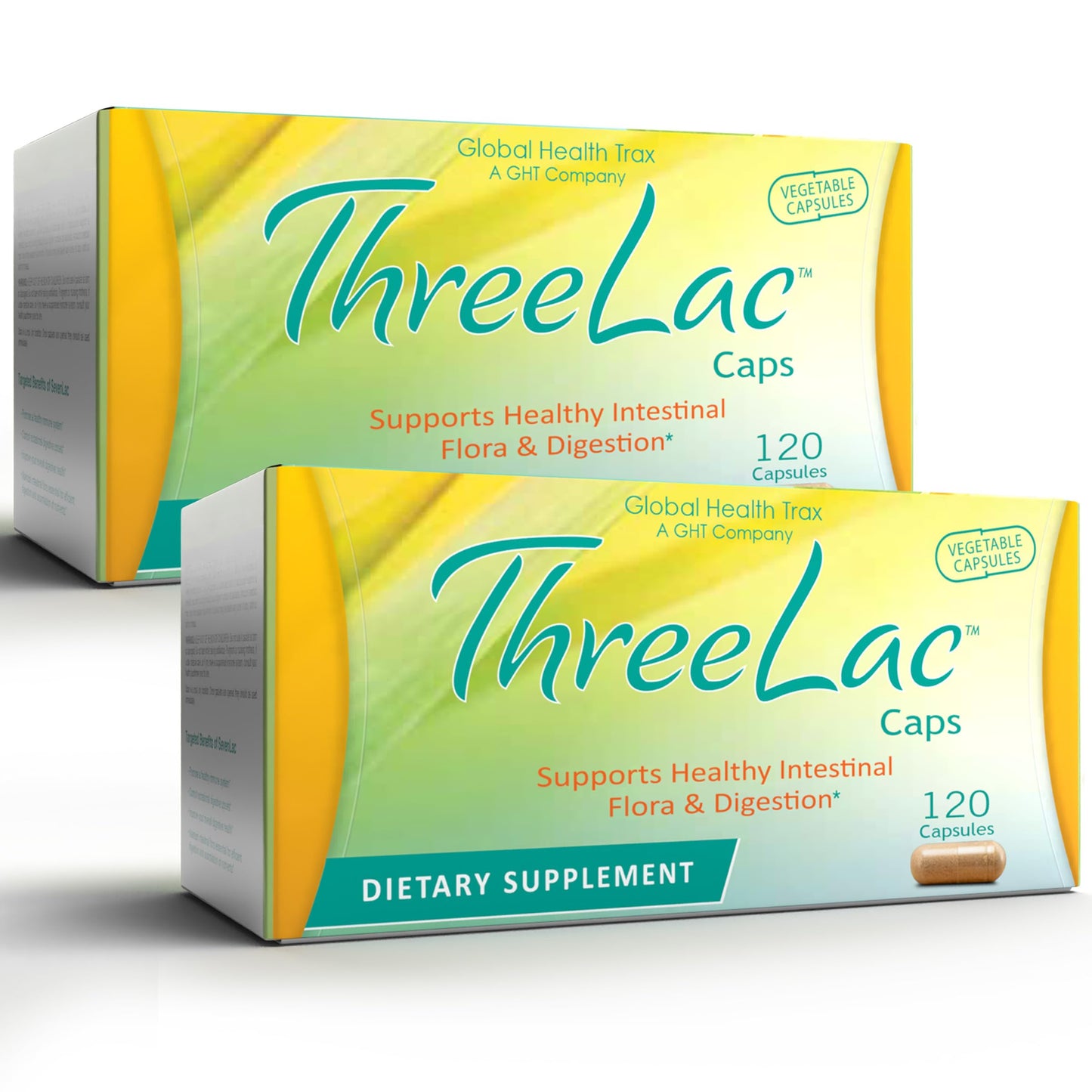 GHT Global Health Trax ThreeLac Probiotic Capsules, 240 Count