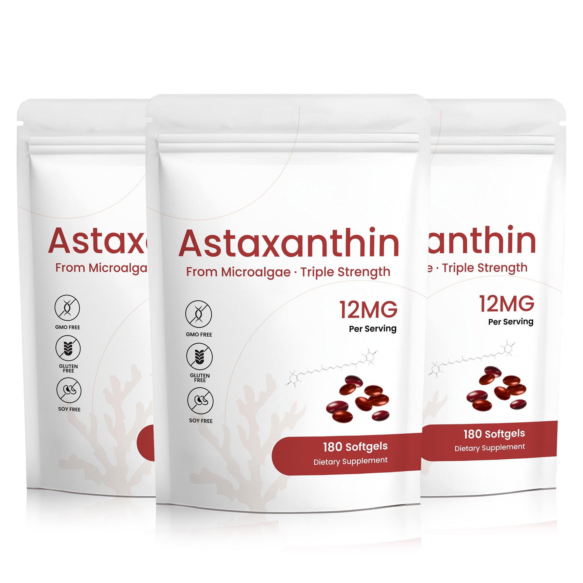 PixelVerve Astaxanthin 12mg Supplement Capsule, 540 Capsules