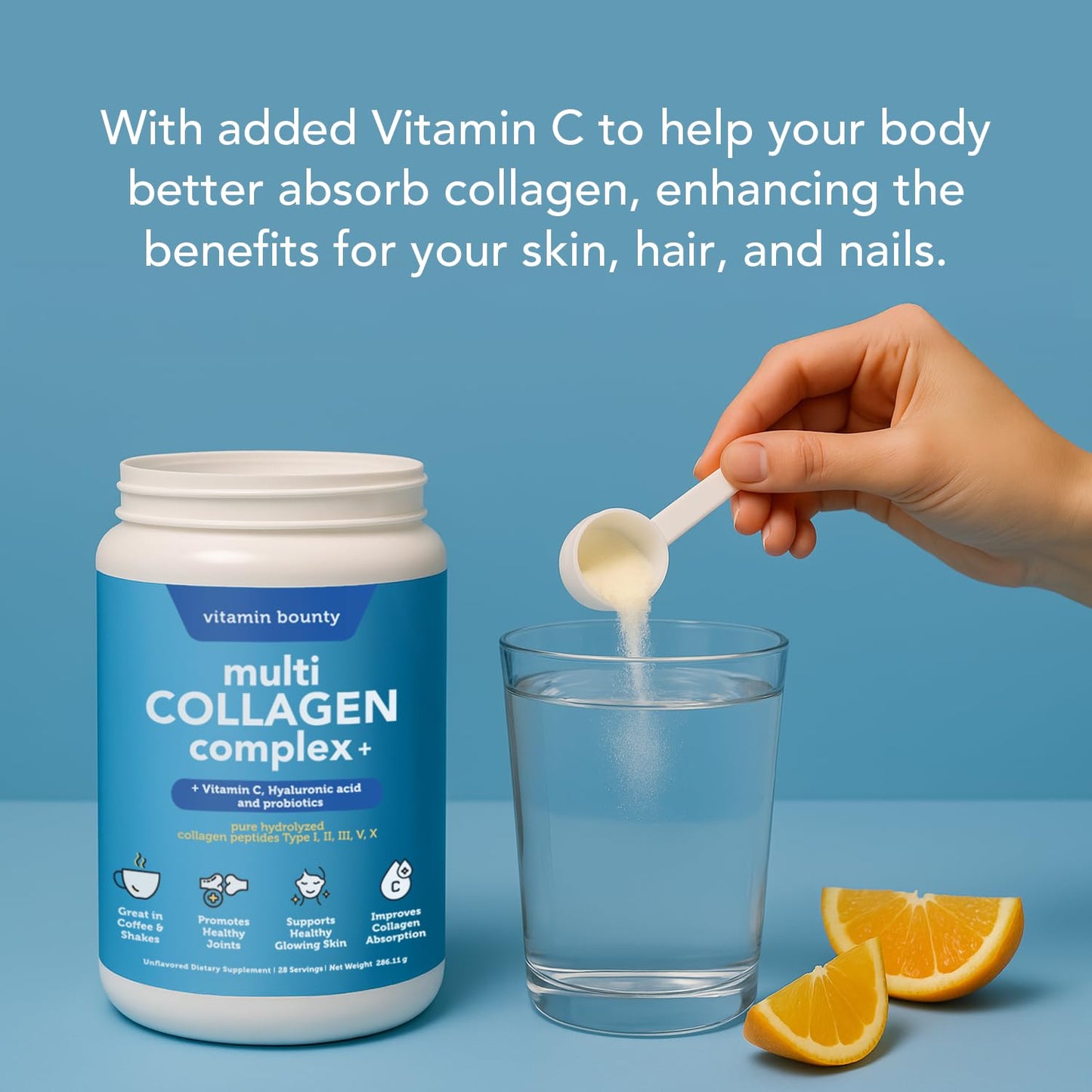 Vitamin Bounty Multi Collagen Peptides Powder 10 Ounce