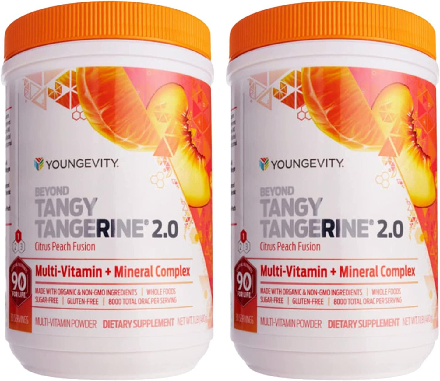 Youngevity Beyond Tangy Tangerine 2.0 Citrus Peach Multivitamin Powder 31.5 oz