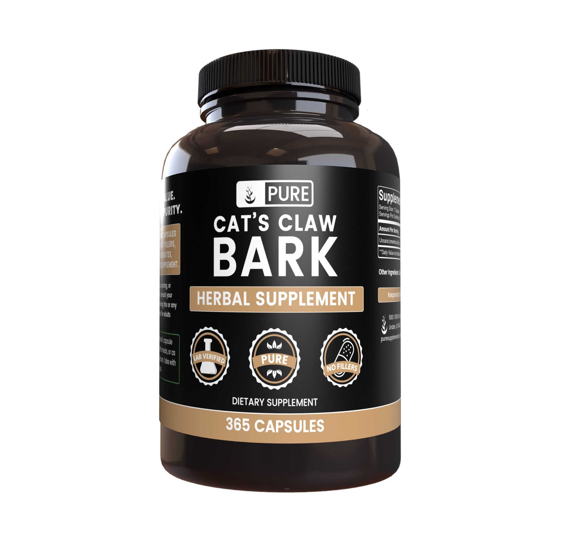 Pure Original Ingredients Cat's Claw Bark Capsules 365