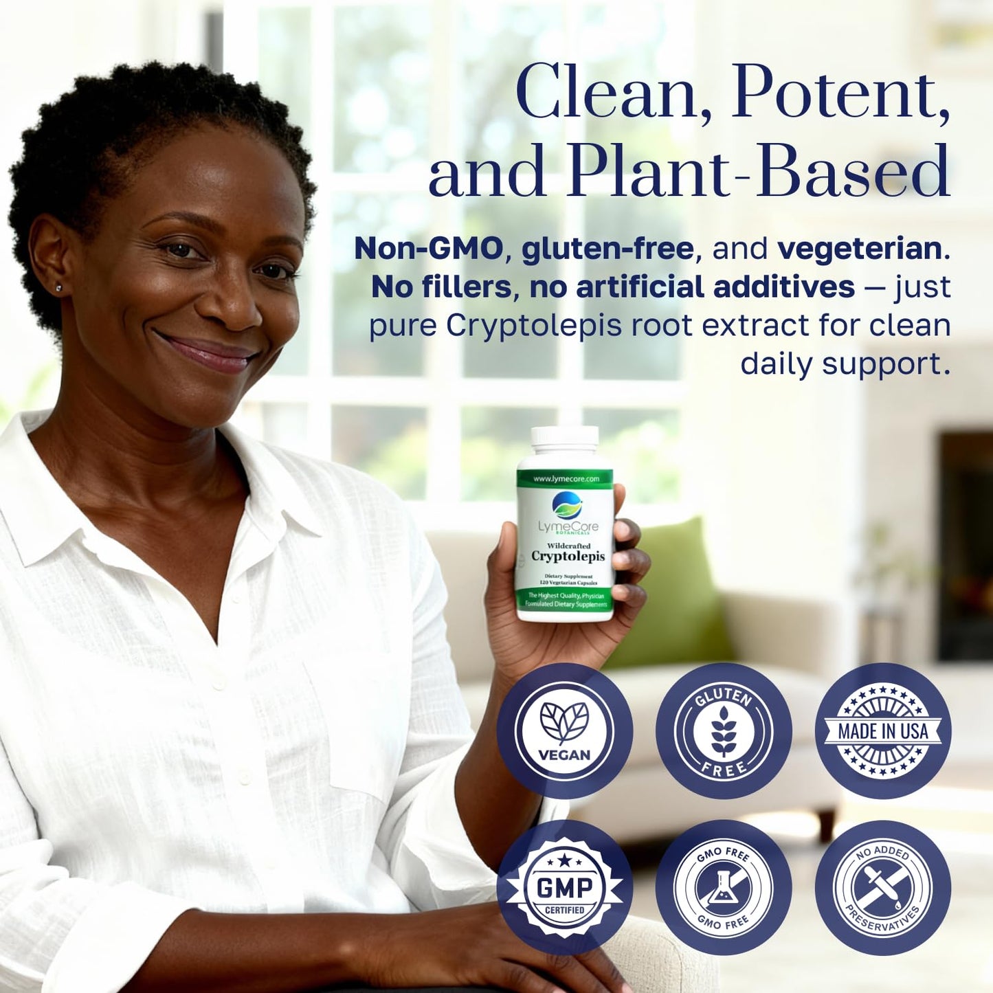 LymeCore Botanicals Cryptolepis Root Extract Capsule, 120 Capsules
