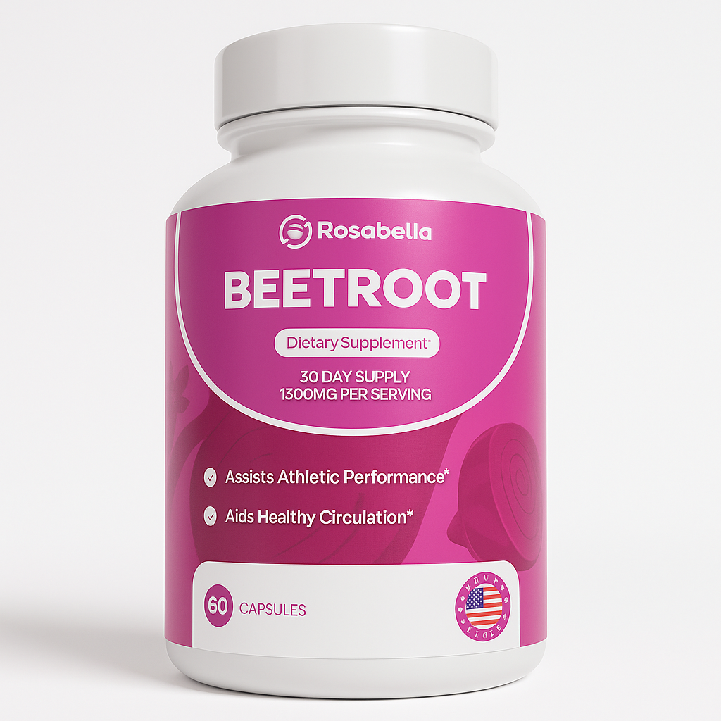 Rosabella Organic Beet Root Capsules 180 Count