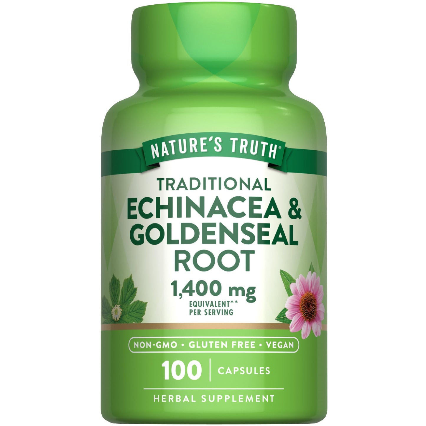 Nature's Truth Echinacea Goldenseal Capsules 100 Count