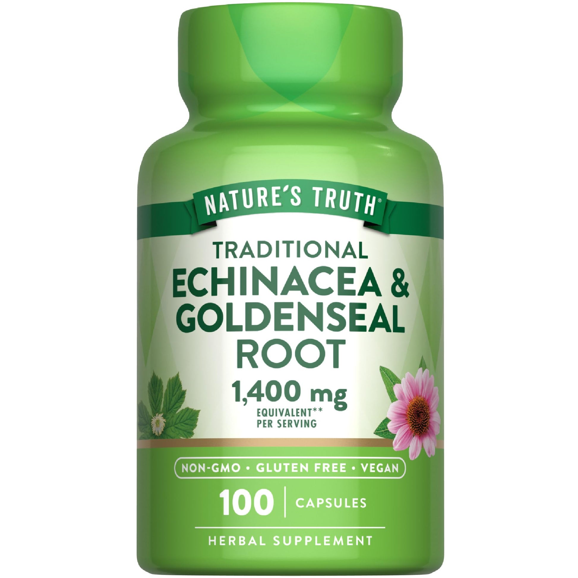 Nature's Truth Echinacea Goldenseal Capsules 100 Count