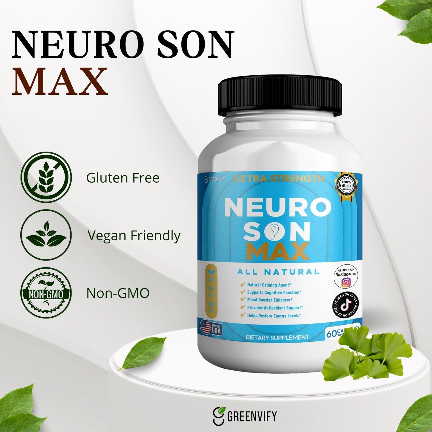 GREENVIFY CellTox Max Probiotic Supplement Capsules, 60 Capsules