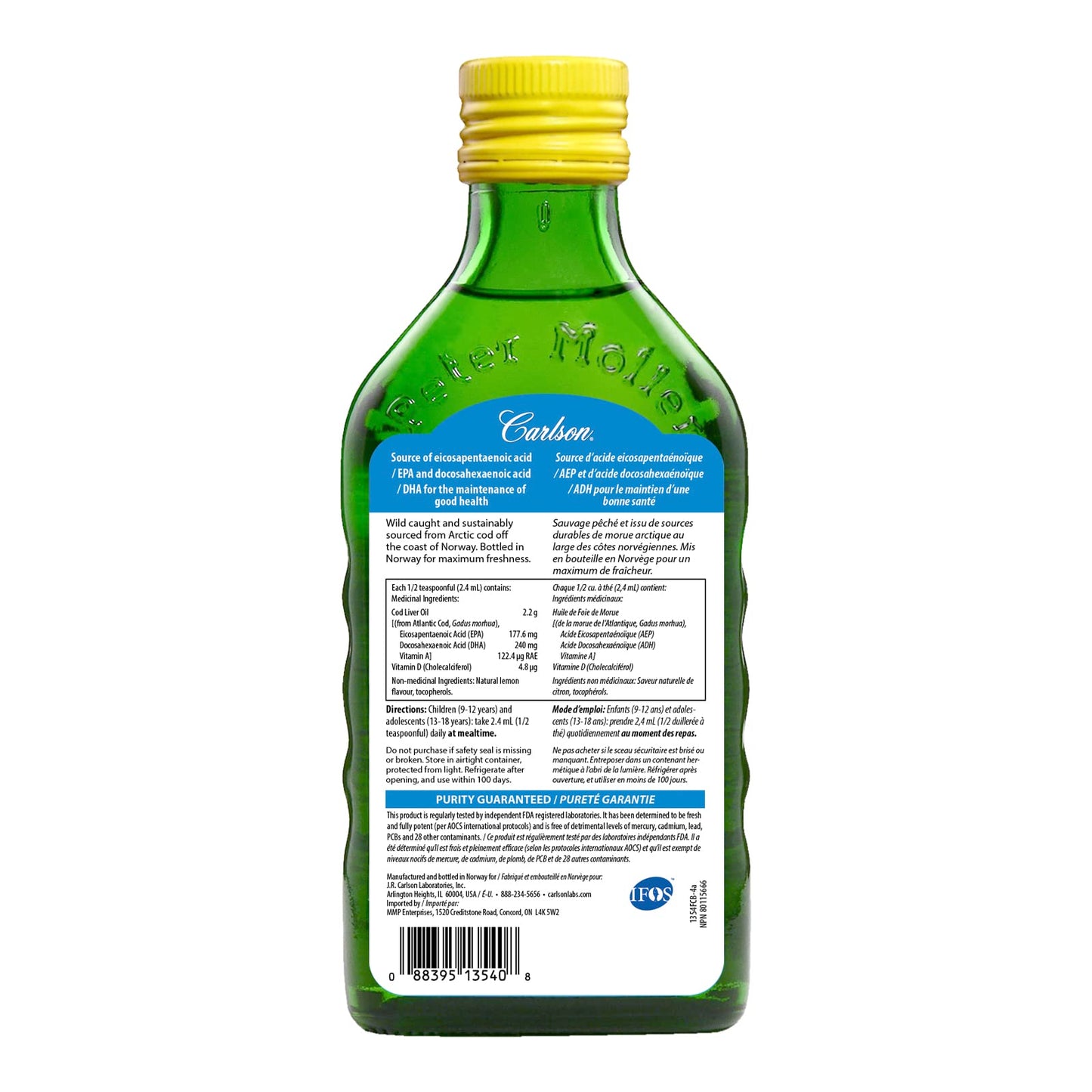 Carlson Cod Liver Oil Gems Softgels 150 Softgels