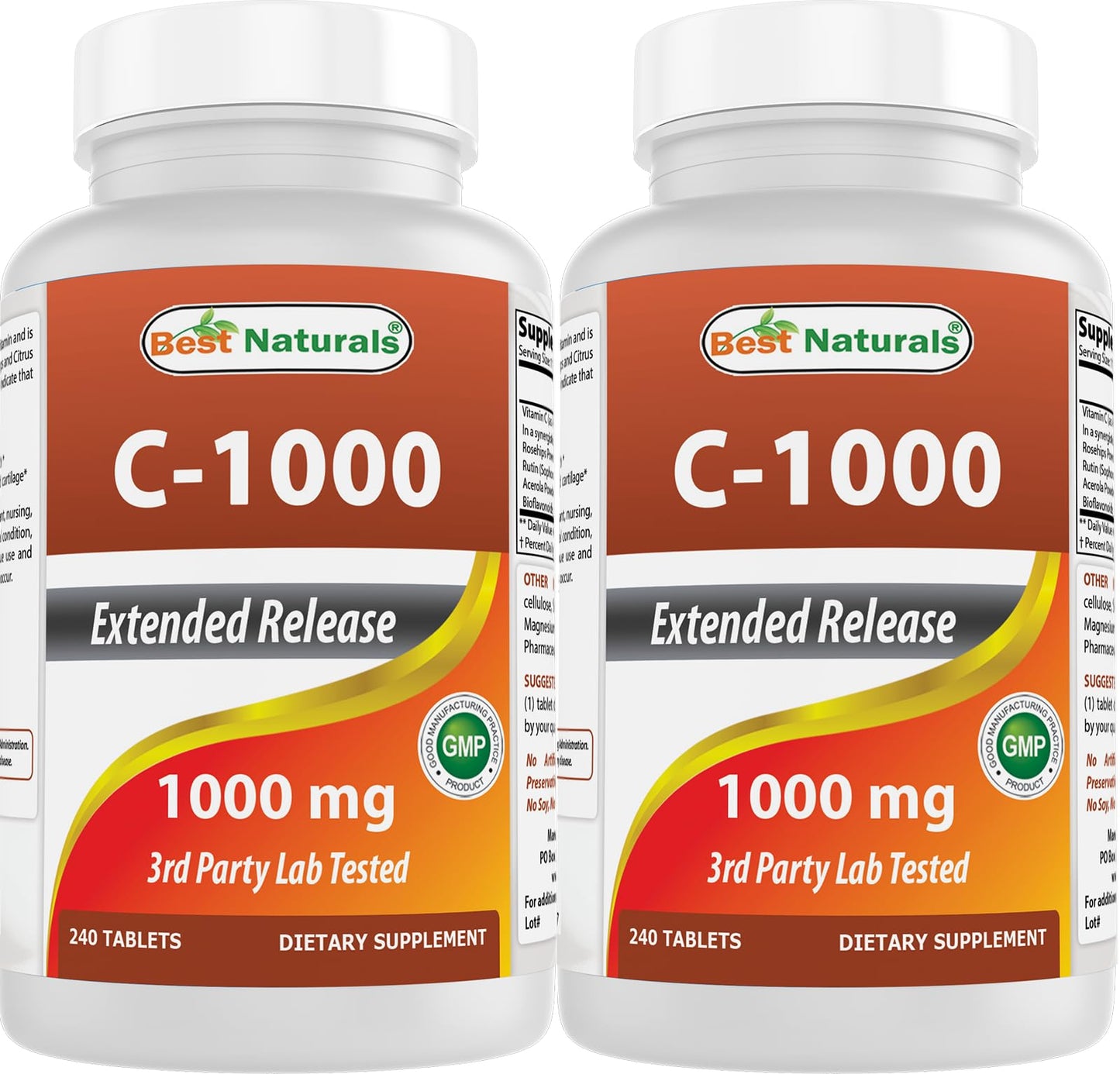 Best Naturals Vitamin C 1000 mg Tablets 480 Count