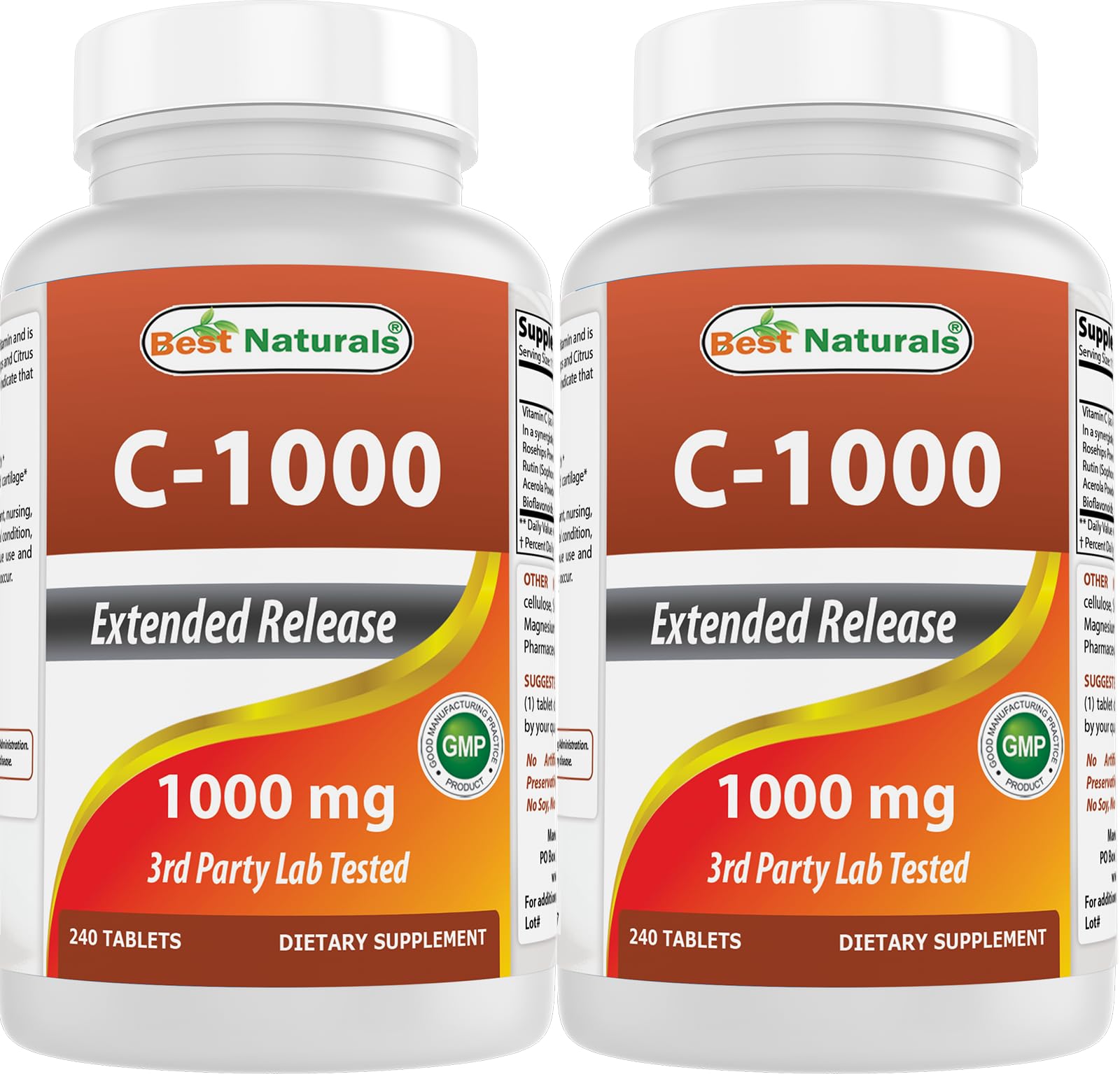Best Naturals Vitamin C 1000 mg Tablets 480 Count