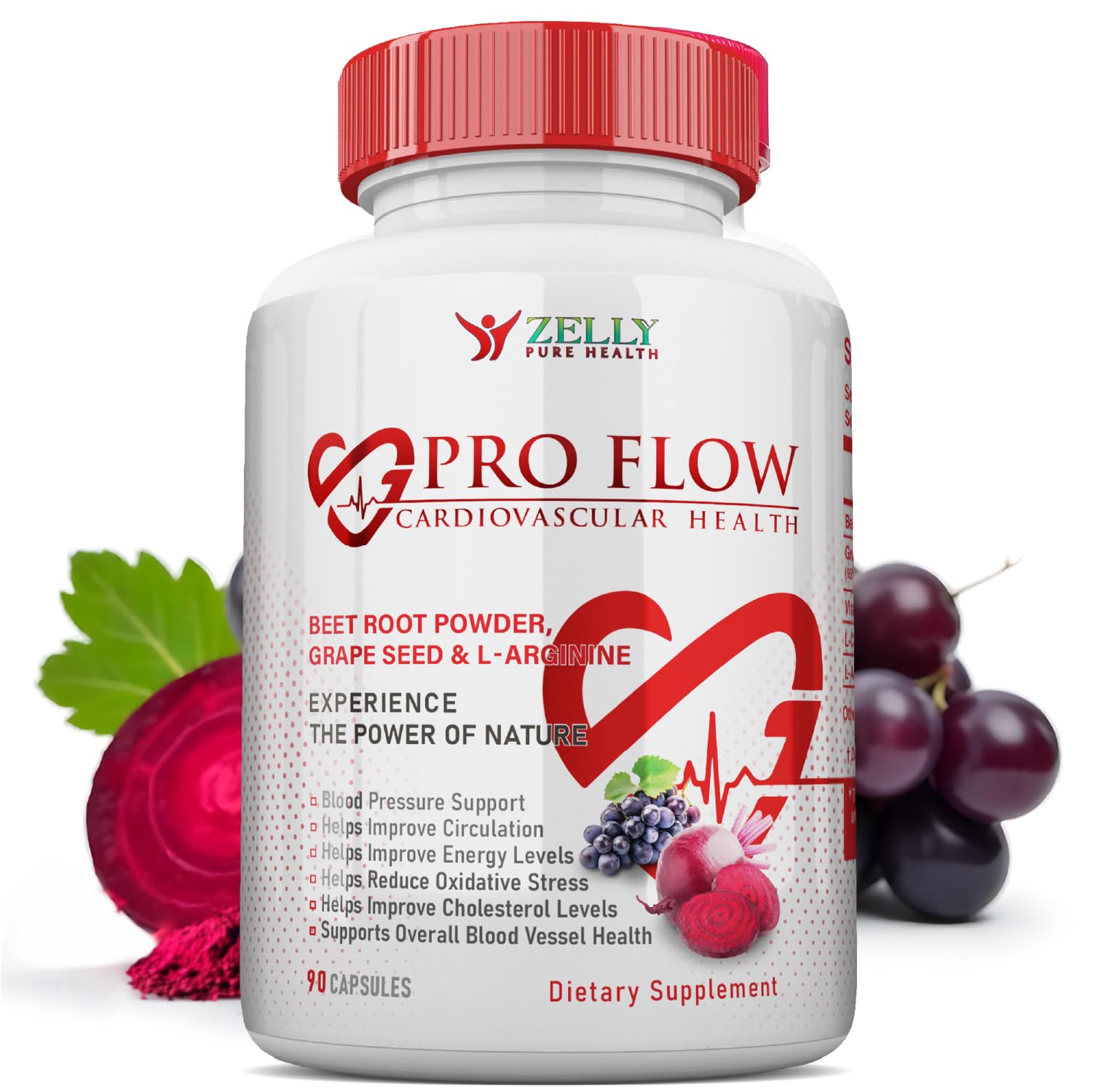 Zelly Pure Health Pro Flow Circulation Support Supplement Capsule, 90 Count