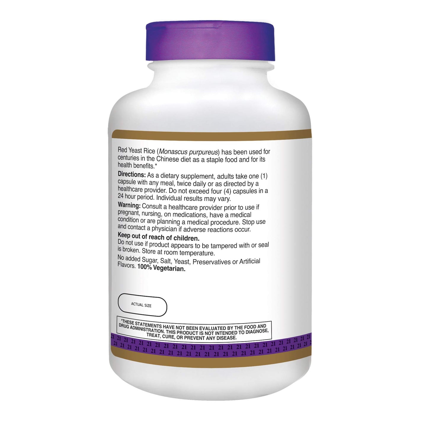 21st Century Red Yeast Rice Extract Veg Capsules, 300 Count