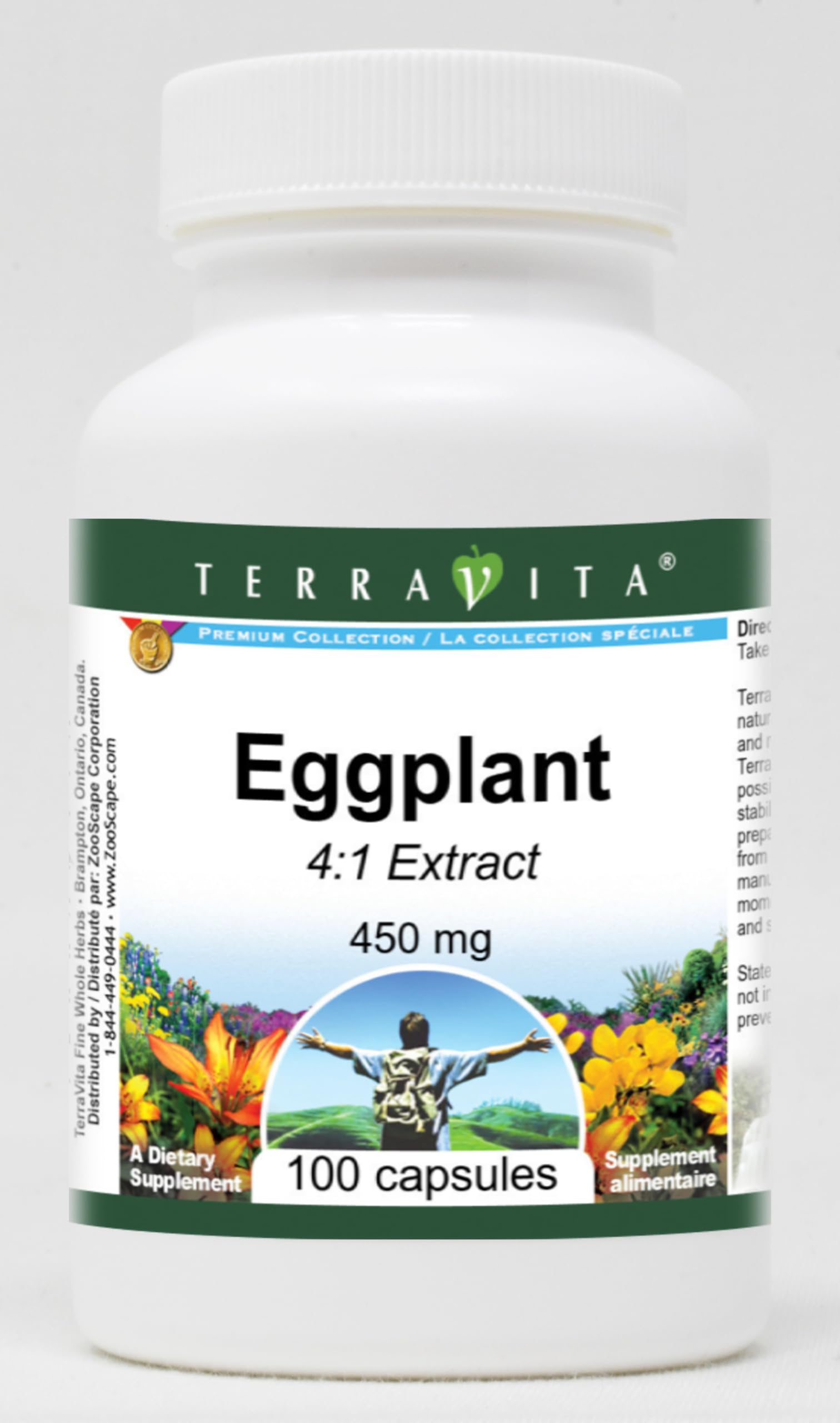 Terravita Eggplant 4:1-450 mg Capsules, 100 Count
