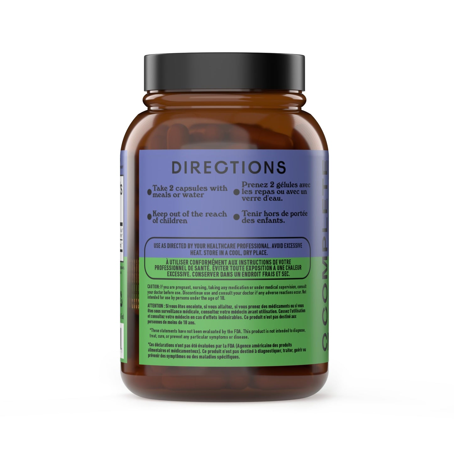 Complete Natural Products Organic Ashwagandha Capsules 500mg, 100 Capsules
