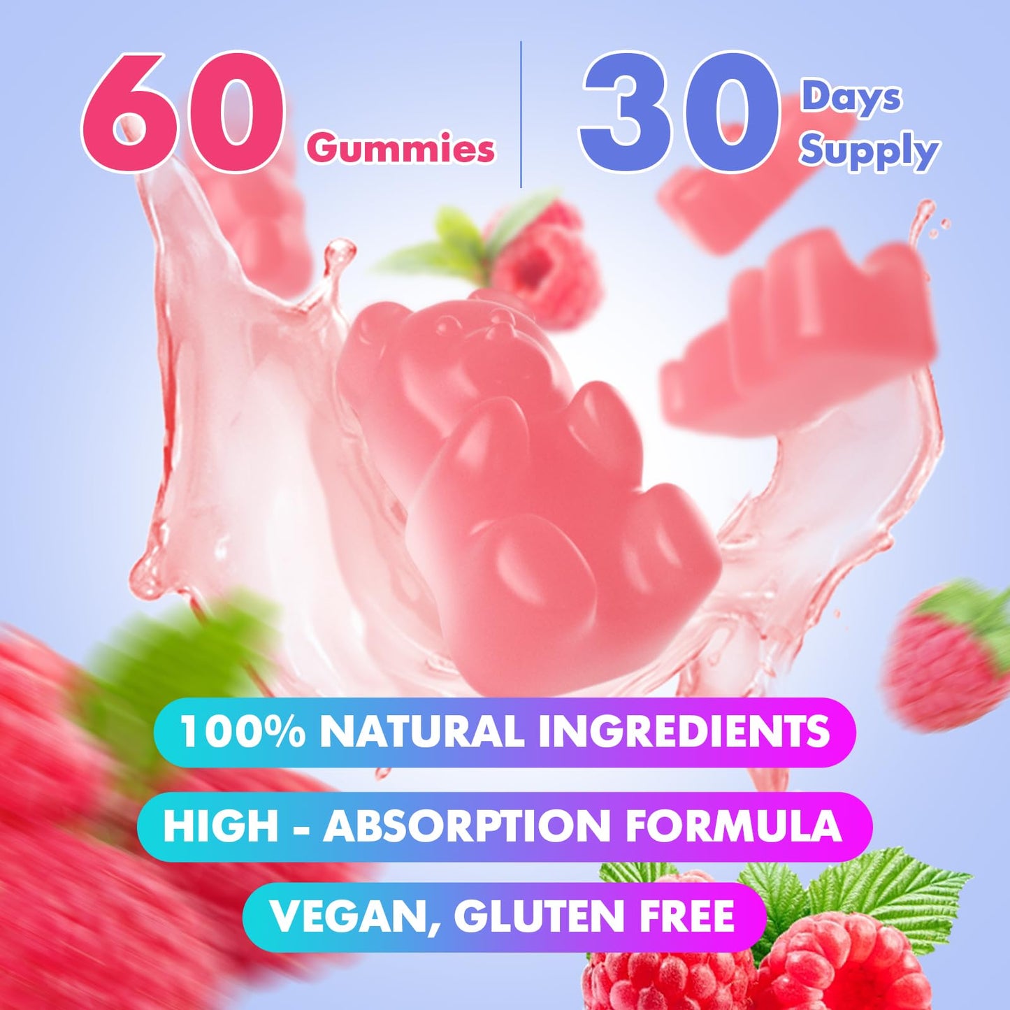 Saajoor HMB and L-Leucine 3000mg with Calcium Gummies, 60 Gummies