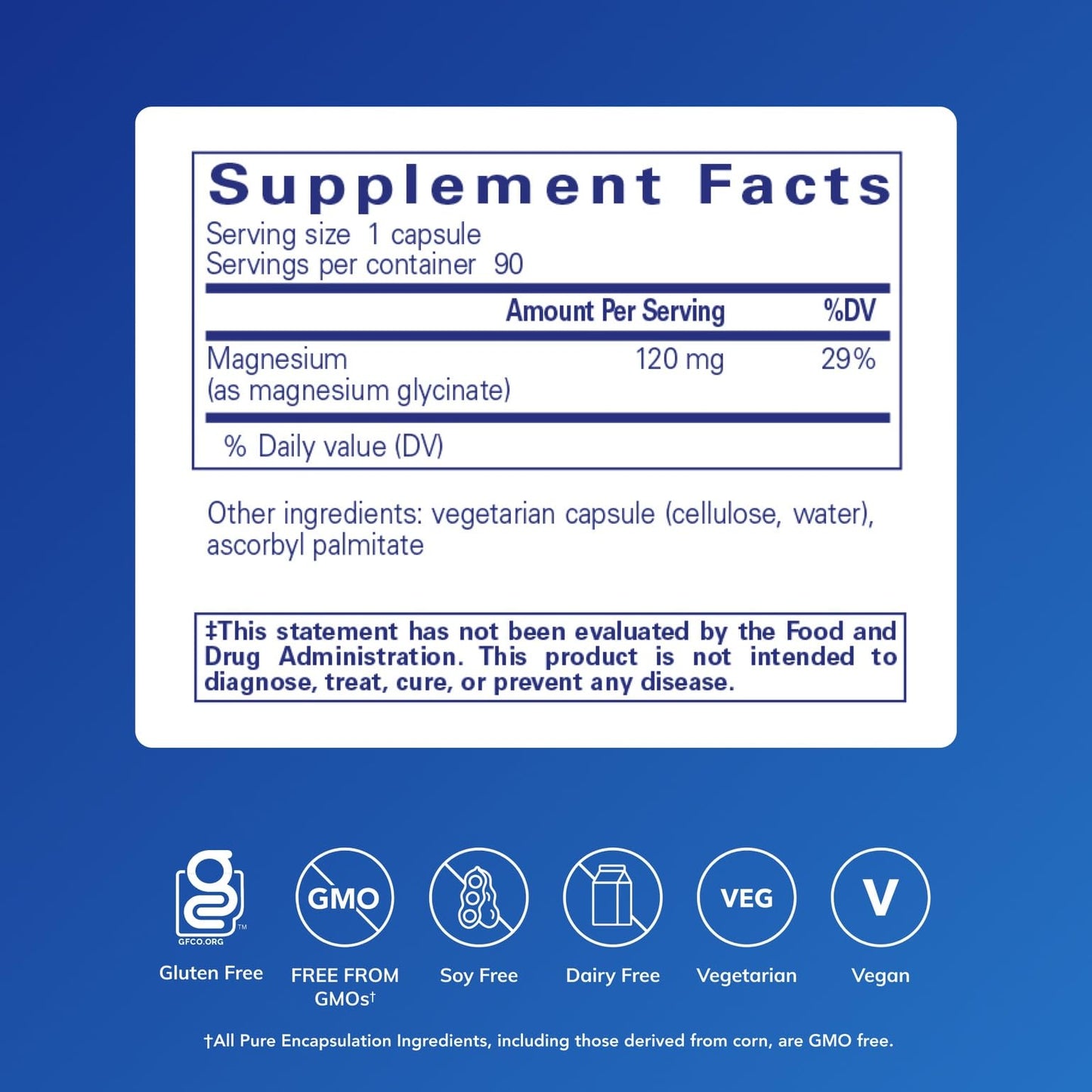 Pure Encapsulations Magnesium Glycinate Capsule 90 Count