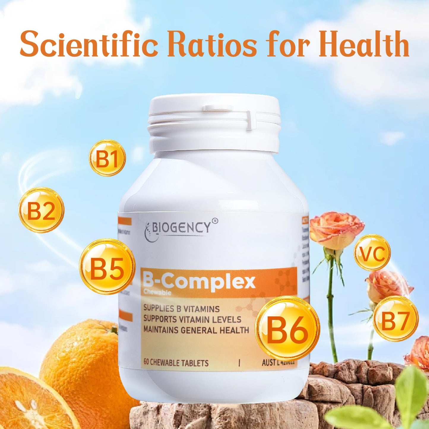 Biogency B-Complex Dietary Supplement Tablet 60 Tablets