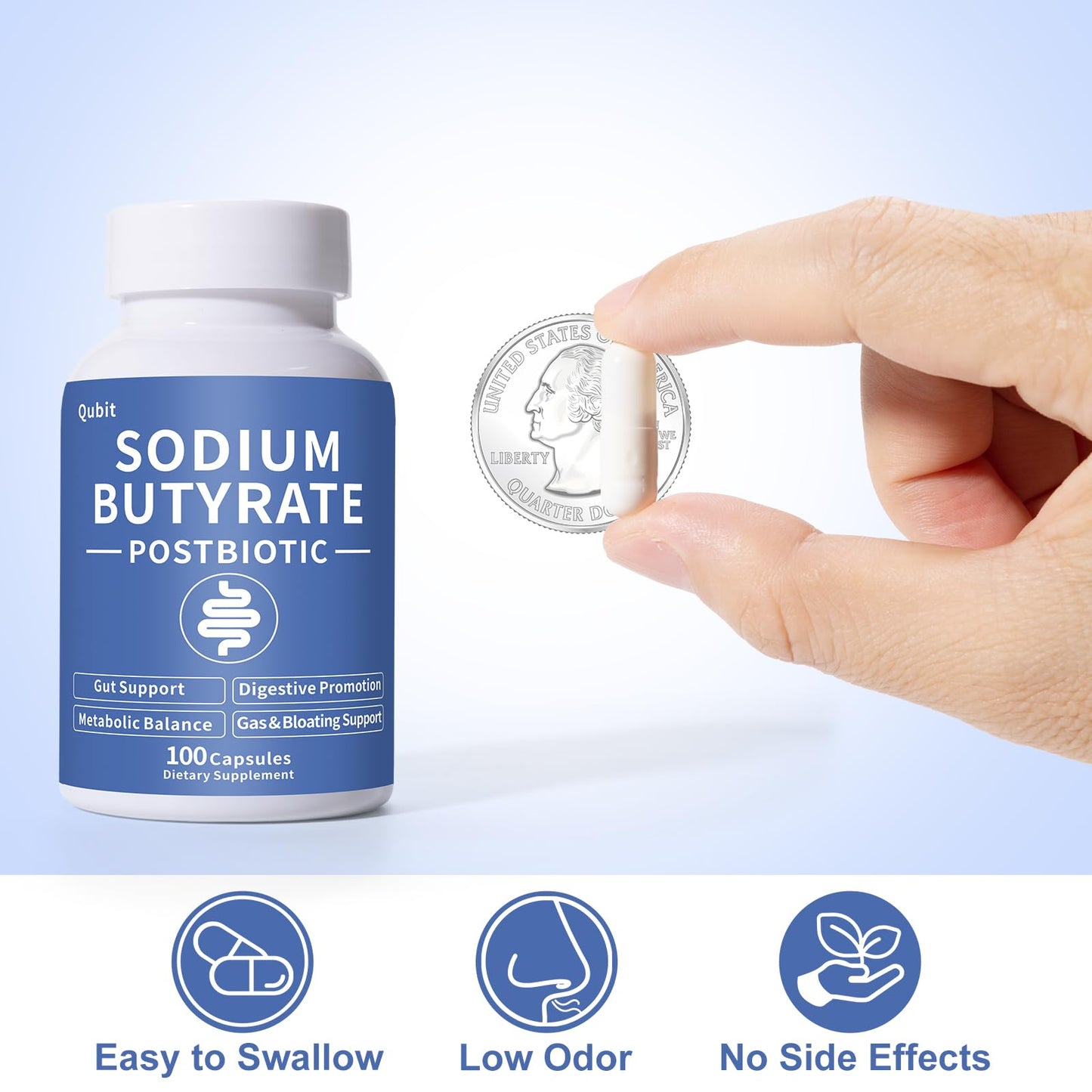 QUBIT Sodium Butyrate Supplement Capsule 100