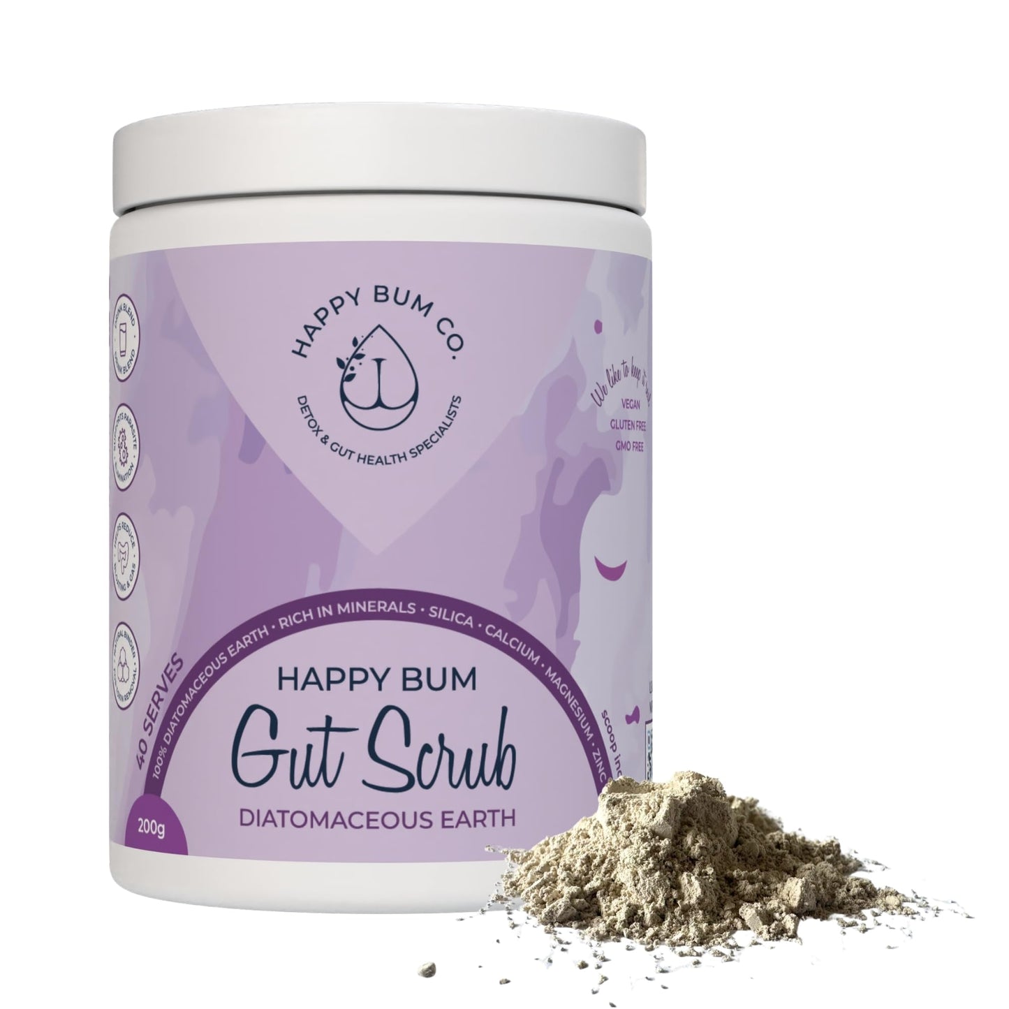 Happy Bum Co Gut Scrub Powder 5.3 Ounce