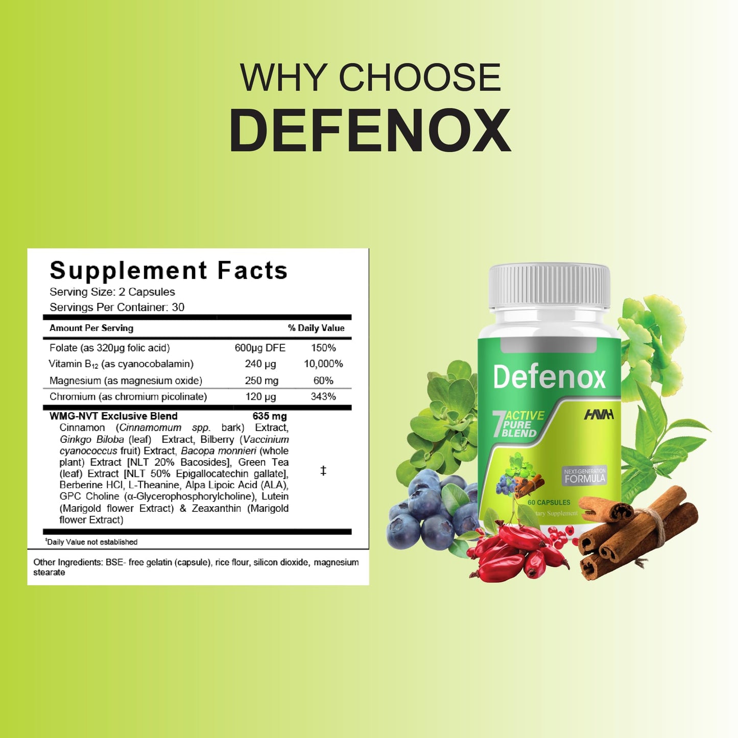 Havah Defenox 7 Active Formula Supplement Capsules, 60 Count