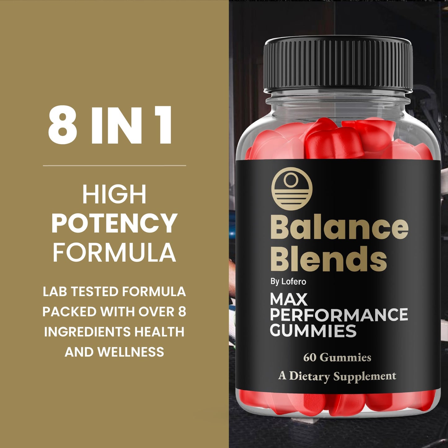 Lofero Balance Blends Premium Wellness Formula Gummies, 120 Count