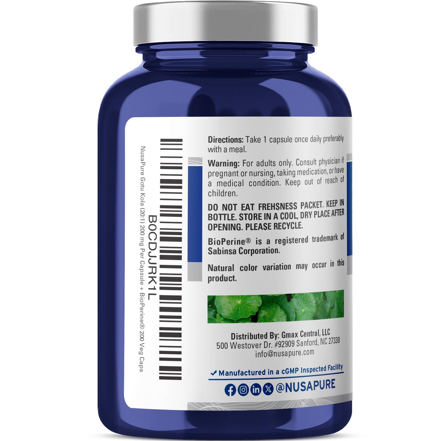 NusaPure Gotu Kola Capsules 200