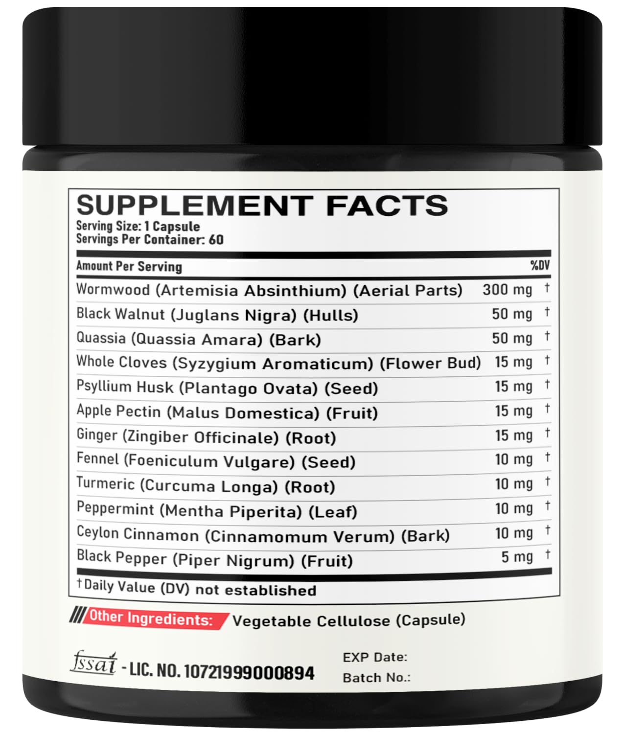 DEDICAD 12in1 Wormwood Capsules, 60 Capsules
