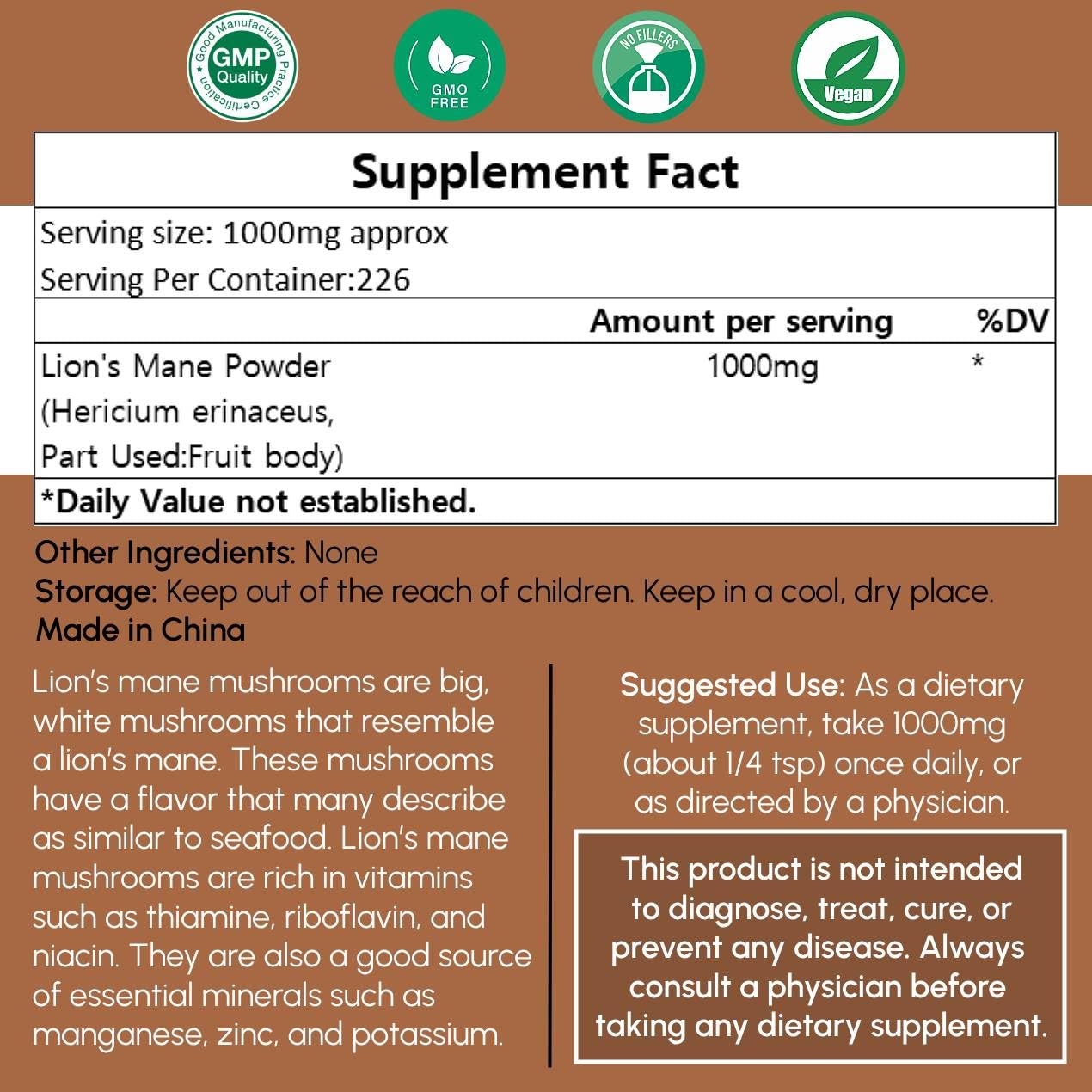 Beleon Goods For Life Lions Mane Powder 8