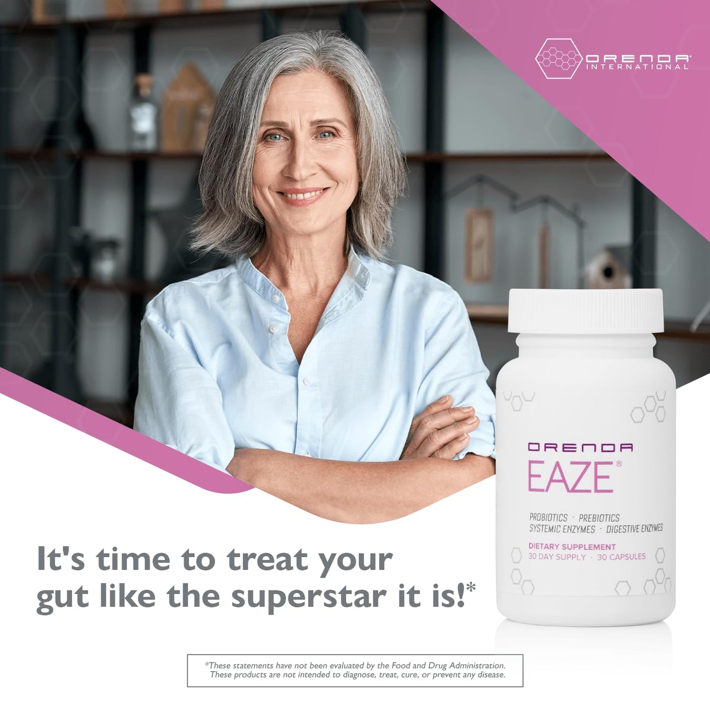 Orenda International Eaze Gut Wellness Capsules, 30 Capsules