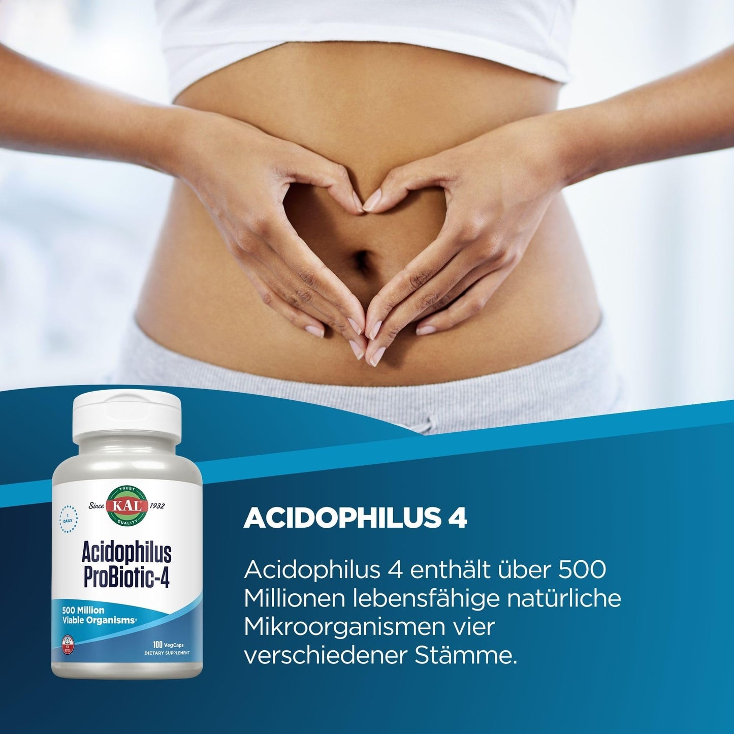 KAL Acidophilus ProBiotic-4 Capsule, 100 Count