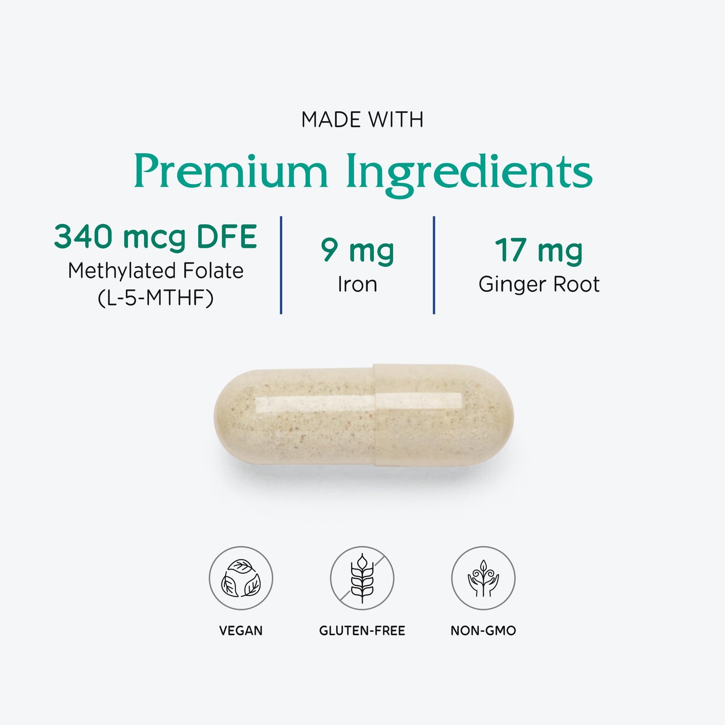 Vitanica Maternal Symmetry, Prenatal and Postnatal Vitamins Capsules 180 Count