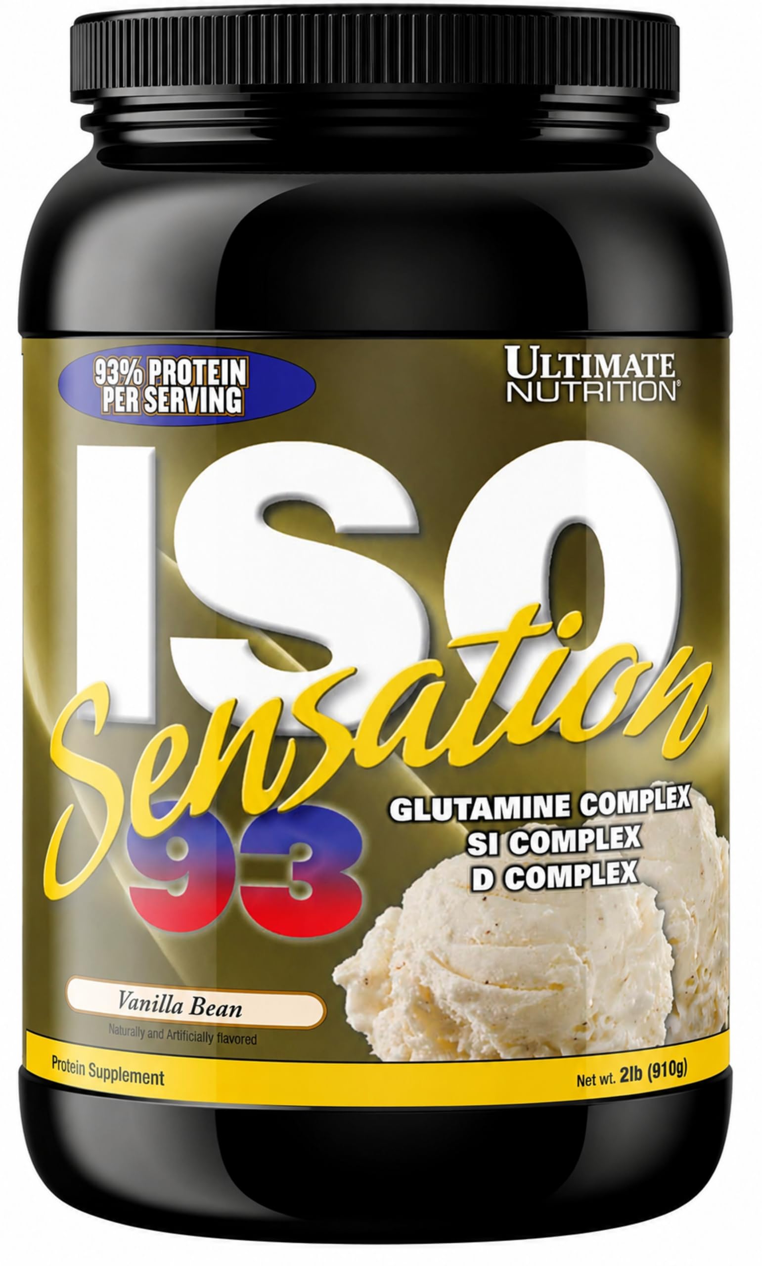 Ultimate Nutrition ISO Sensation 93 Whey Isolate Powder Vanilla Bean, 32 Servings