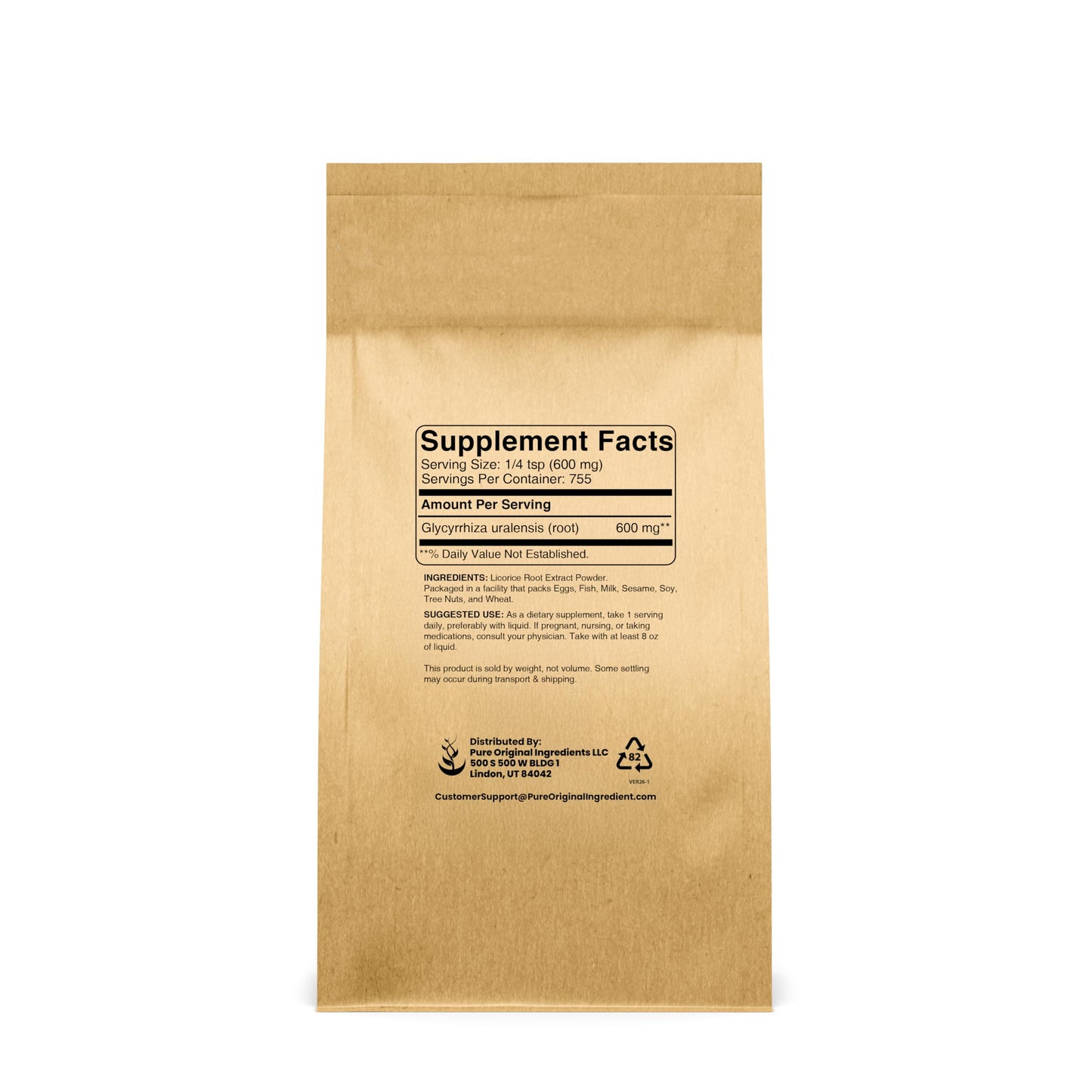 Pure Original Ingredients Licorice Extract Powder 16 oz