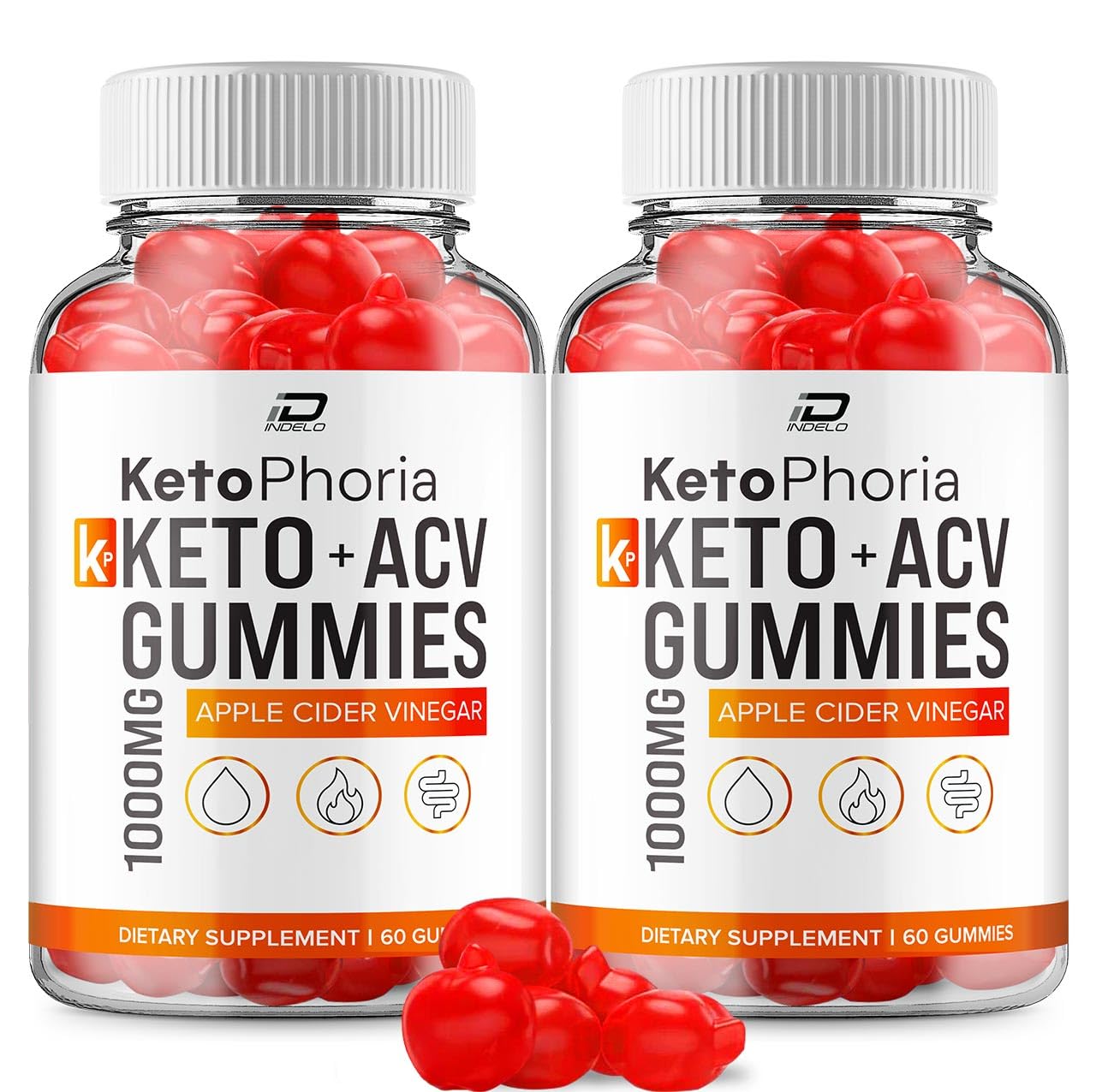 Indelo Ketophoria Keto ACV Gummies, 120 Count