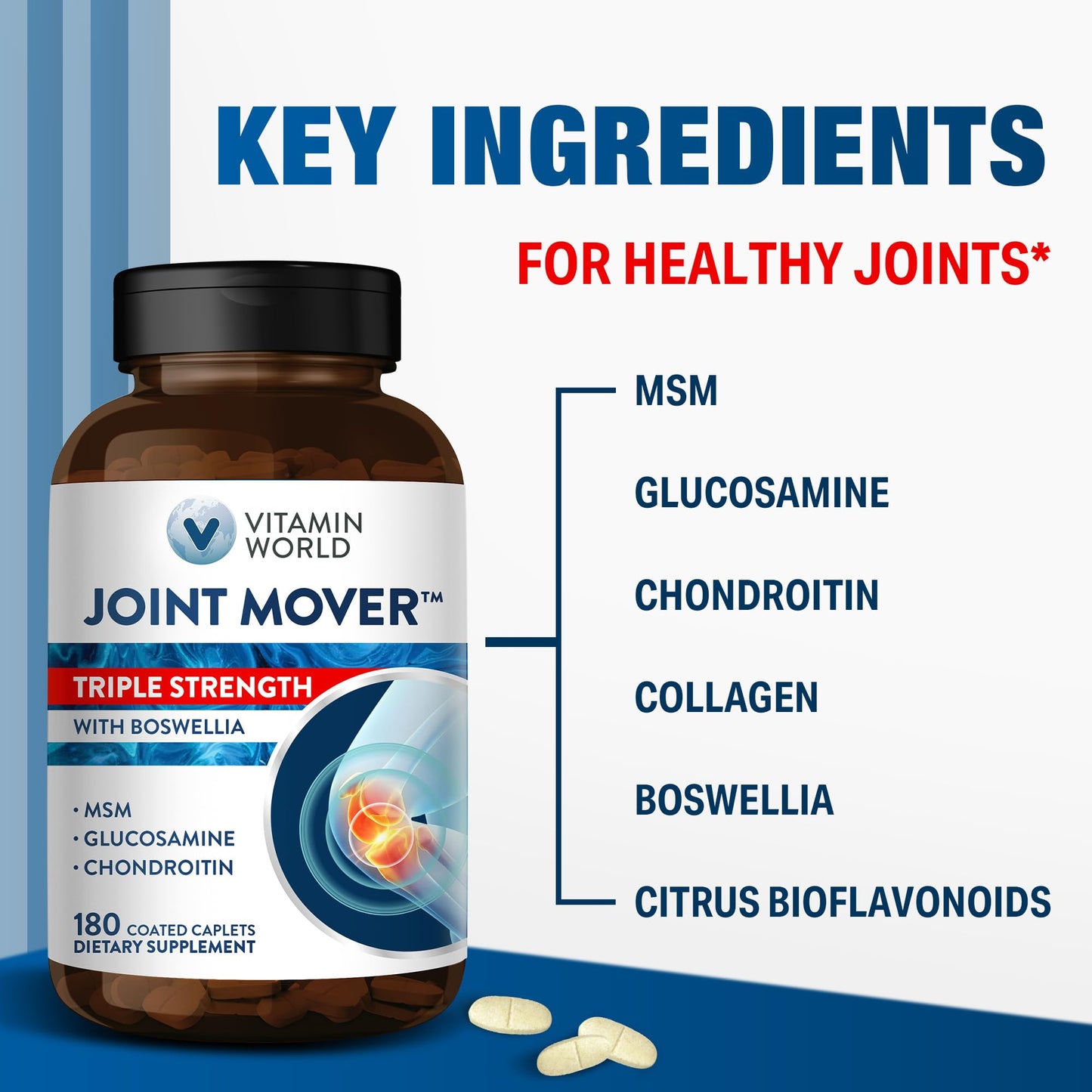 Vitamin World Triple Strength Joint Mover Caplets 180